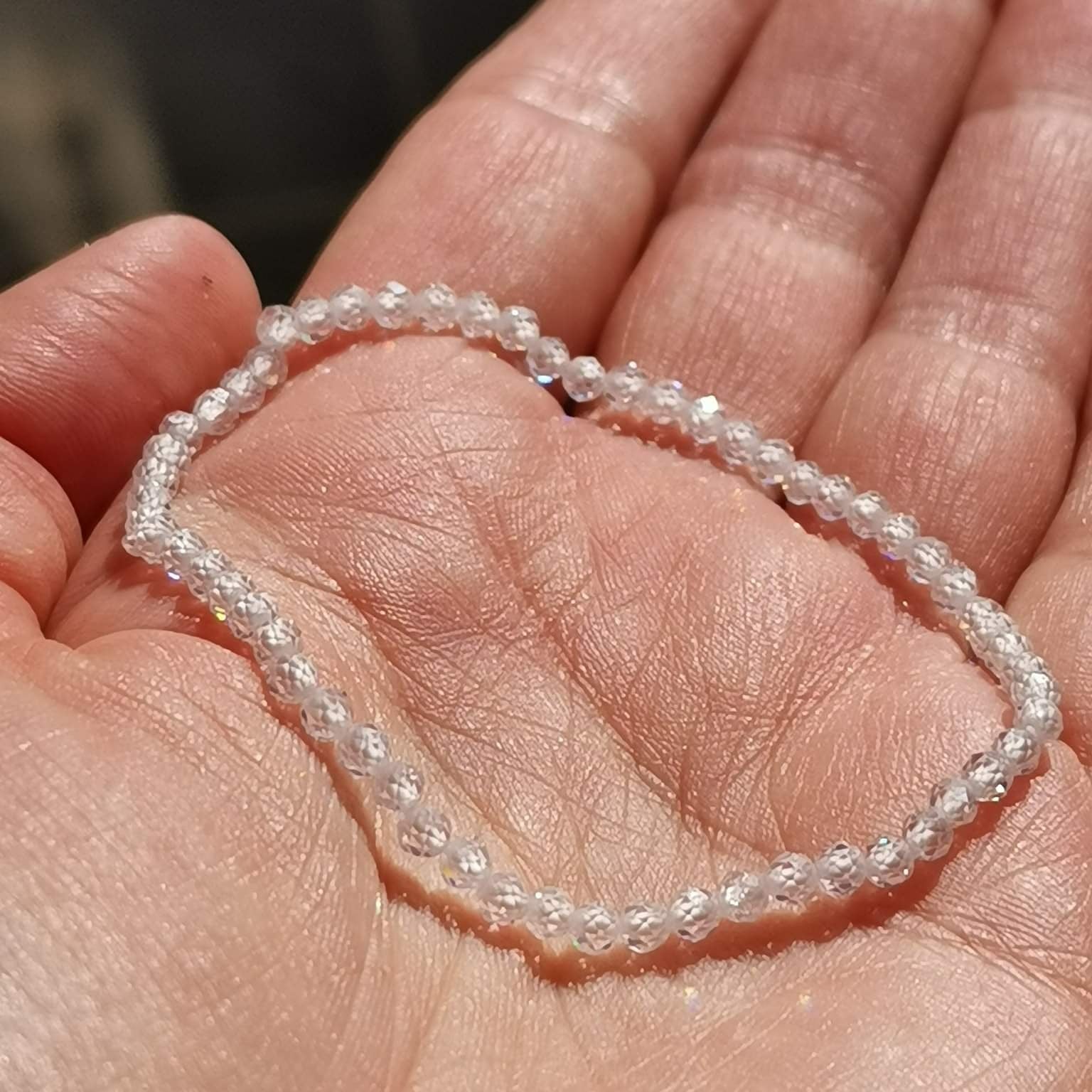 Korund weiss Armband Schmuck Karma samaki originals Heilsteine