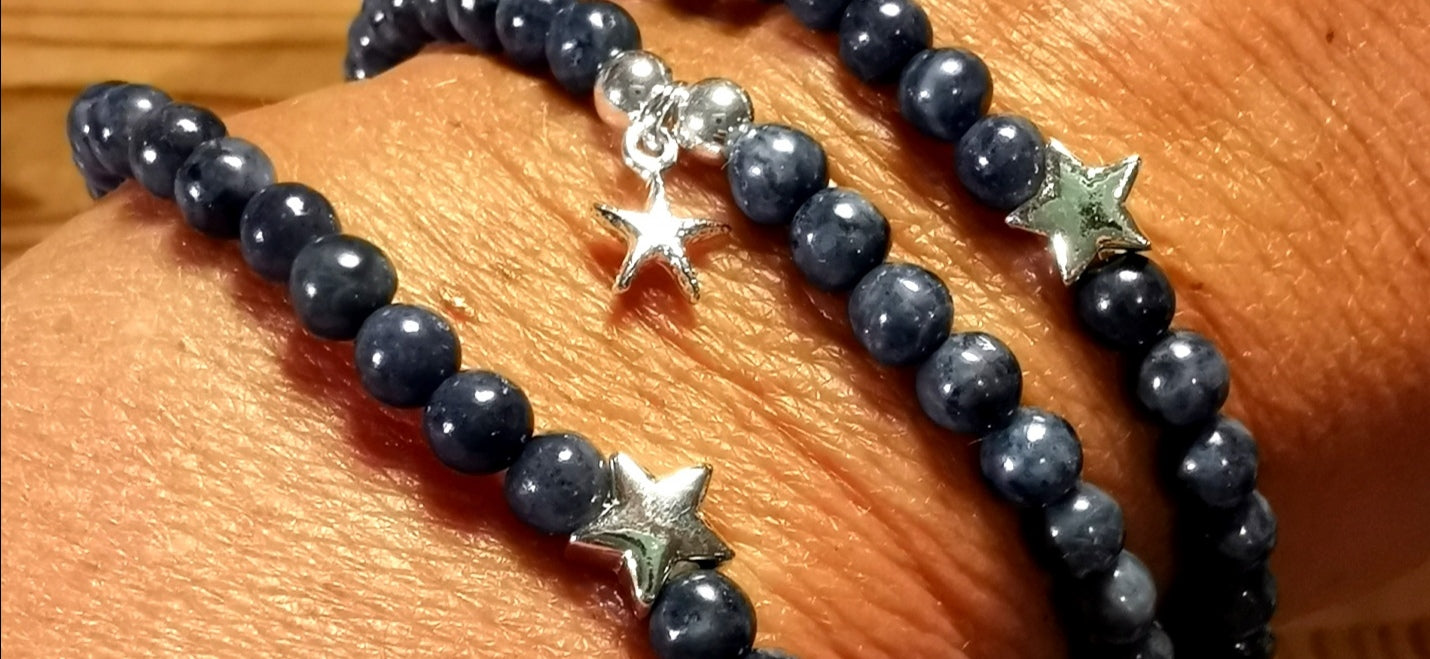 Saphir Korund Karma Chakra Armbänder Edelsteine Mallorca