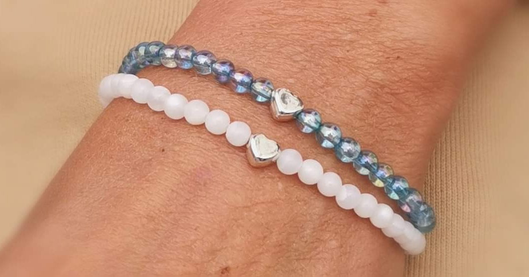 Aqua Aura Mangano Calcit samaki originals Karma Armbänder Schmuck Edelstein Heilstein