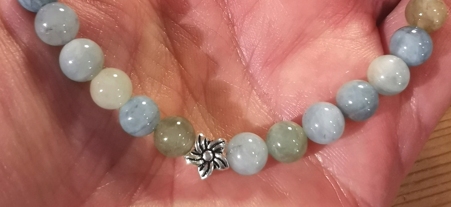 Aquamarin Heliodor Beryll antistress wellness samaki mallorca Schmuck Armbänder