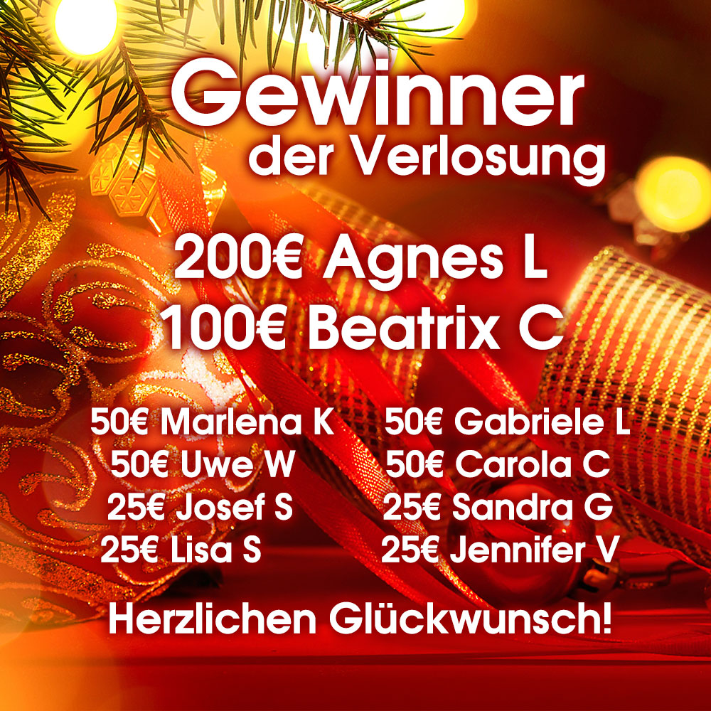 Die Gewinner unserer Verlosung stehen fest!