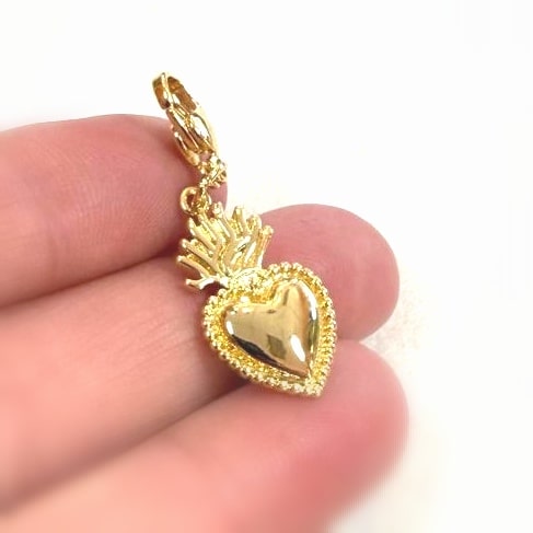 Herz Charm – Gold Edelstahl · geweiht für Liebe, Harmonie & Verbundenheit
