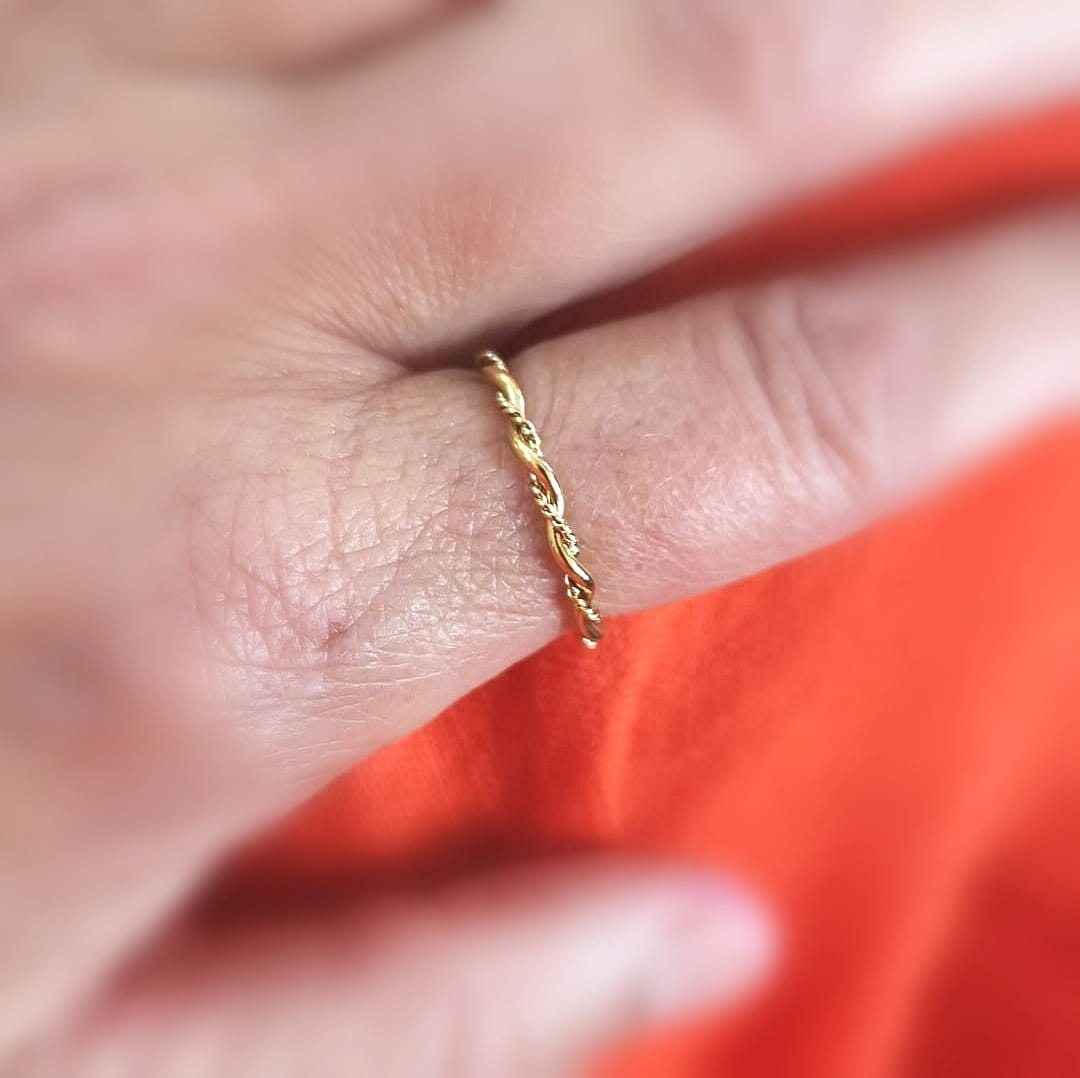 Boho Ring – Verbundenheit & Lebensweg Edelstahl · 18 Karat vergoldet