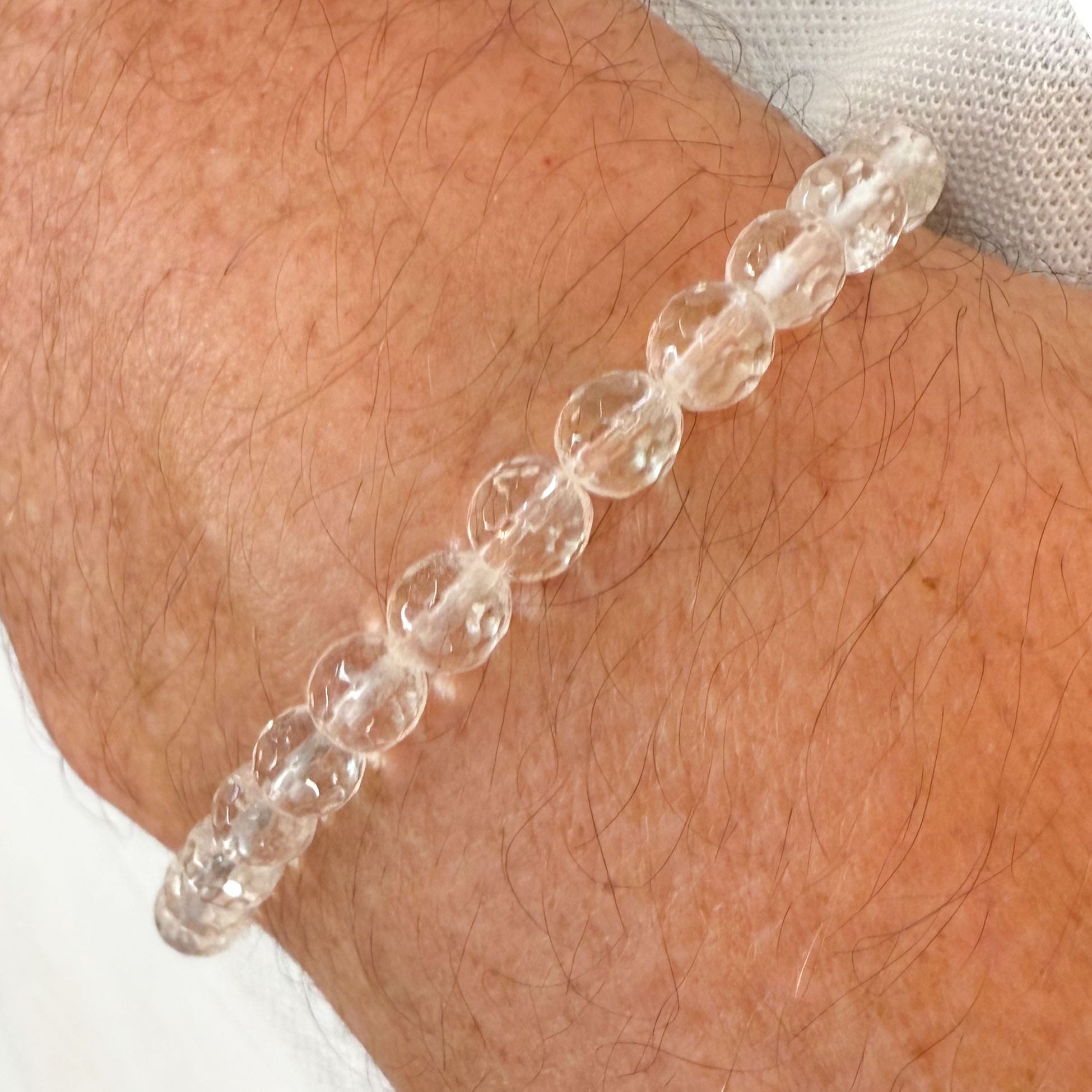 Bergkristall Edelstein Armband 6 mm – geweiht für Klarheit & Reinigung