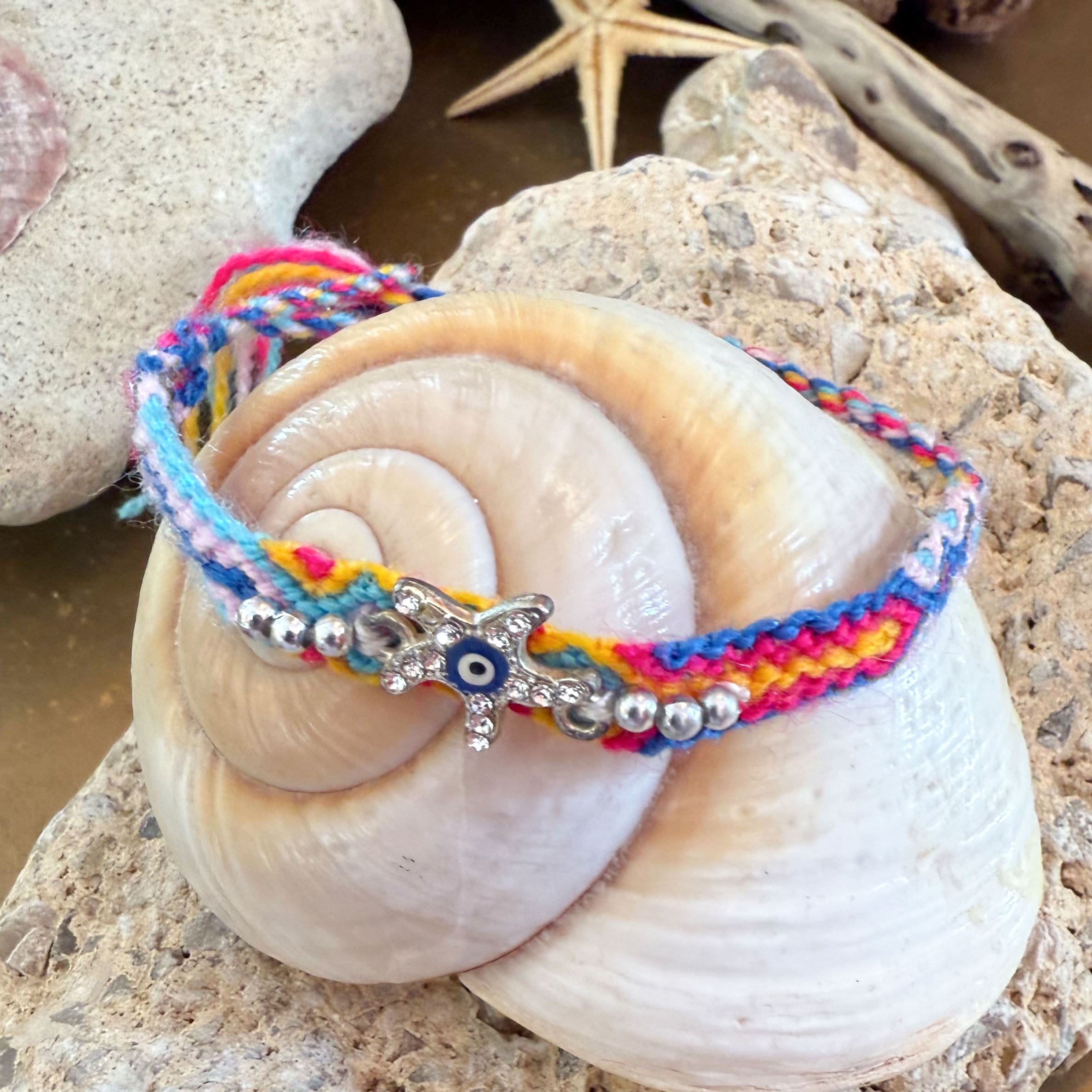 Seestern & Türkisches Auge Karma Armband – Schutz & Wunder