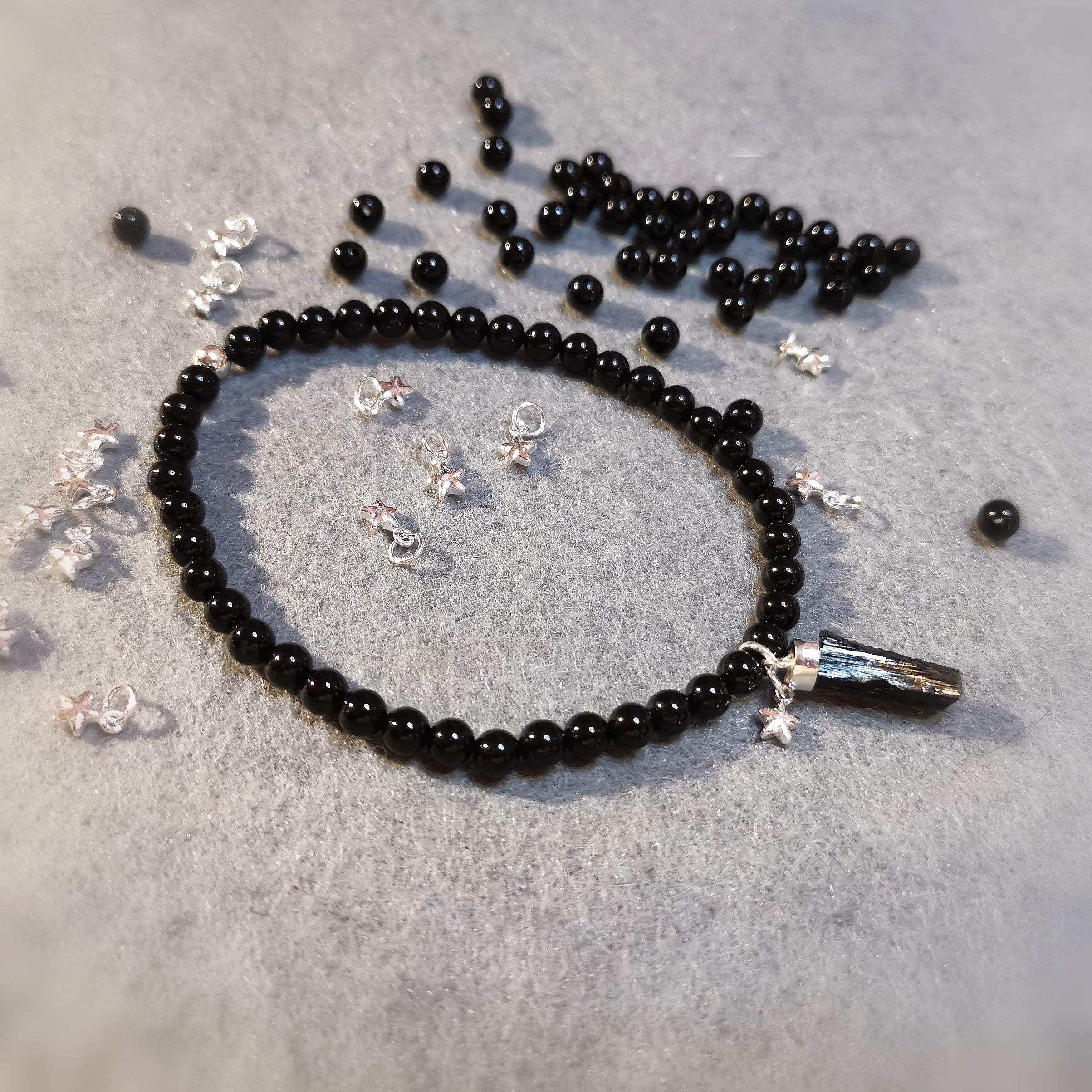 Turmalin Seestern Karma Edelstein Heilstein Armband, mit Turmalin Spitze, AA Qualität - Ausdauer, Kraft, Seinswille