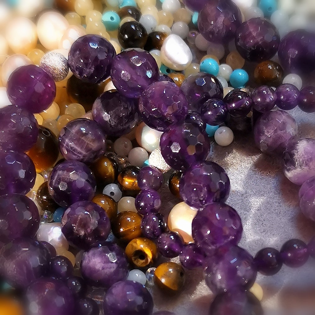 Engelsrufer Amethyst Seestern Karma Edelstein Heilstein Armband, Klangkugel Boho Schmuck, dem Leben vertrauen