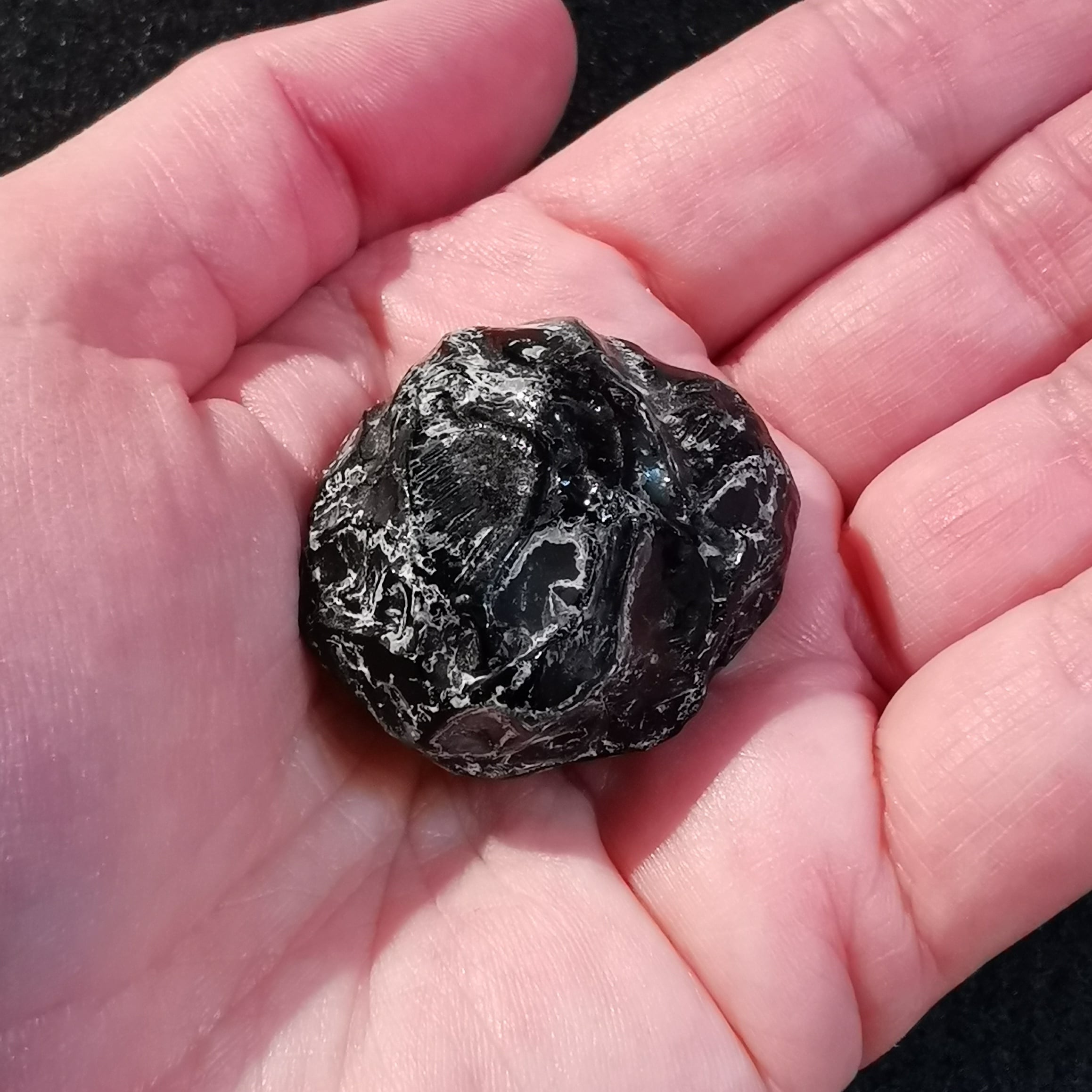 Talisman Apachenträne Rauch Obsidian Meditationsstein Edelstein Heilstein, geweiht - Schutz