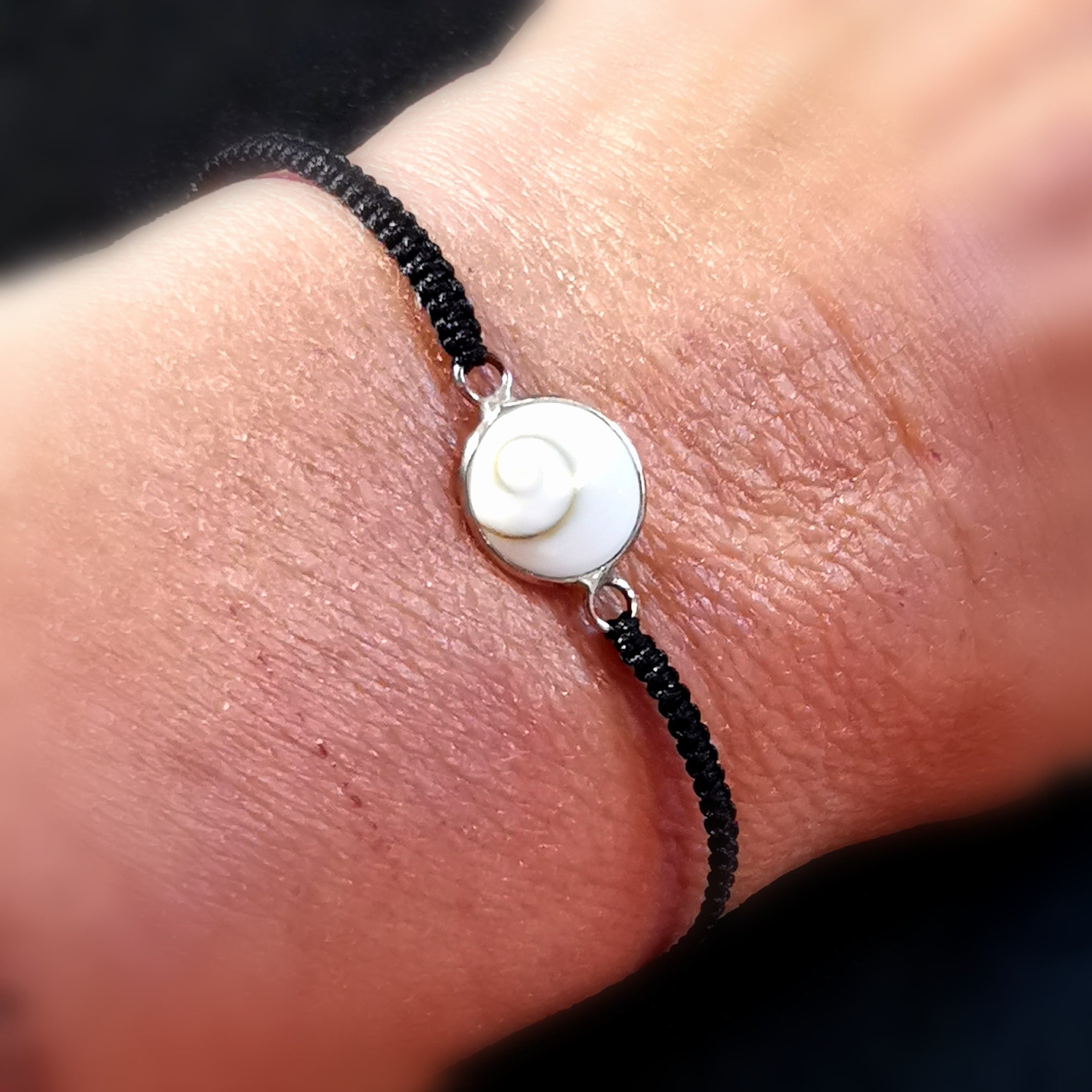 Shiva Auge Mallorca Muschel Makramee Glücks Armband
