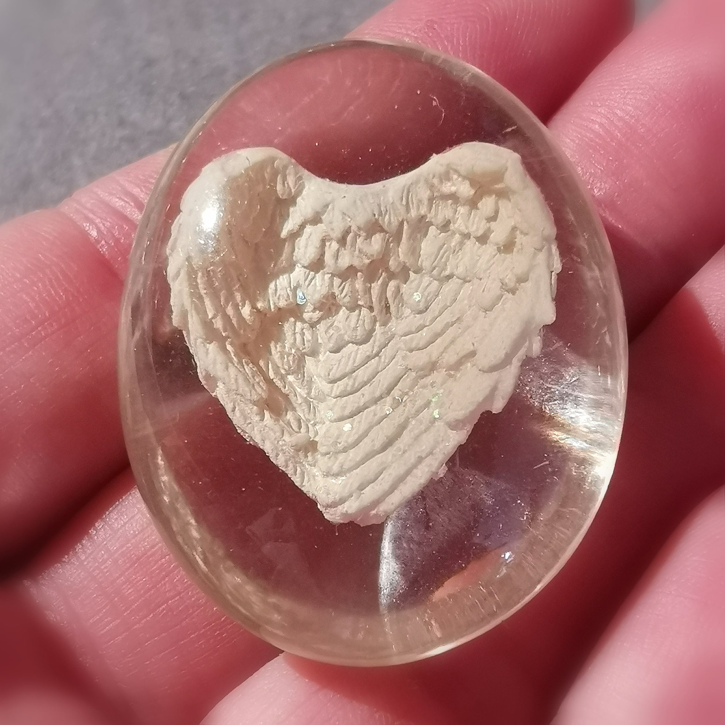 Engelsflügel Schutzengel Flügel: Handschmeichler und Engelstein, Meditationsstein, geweiht
