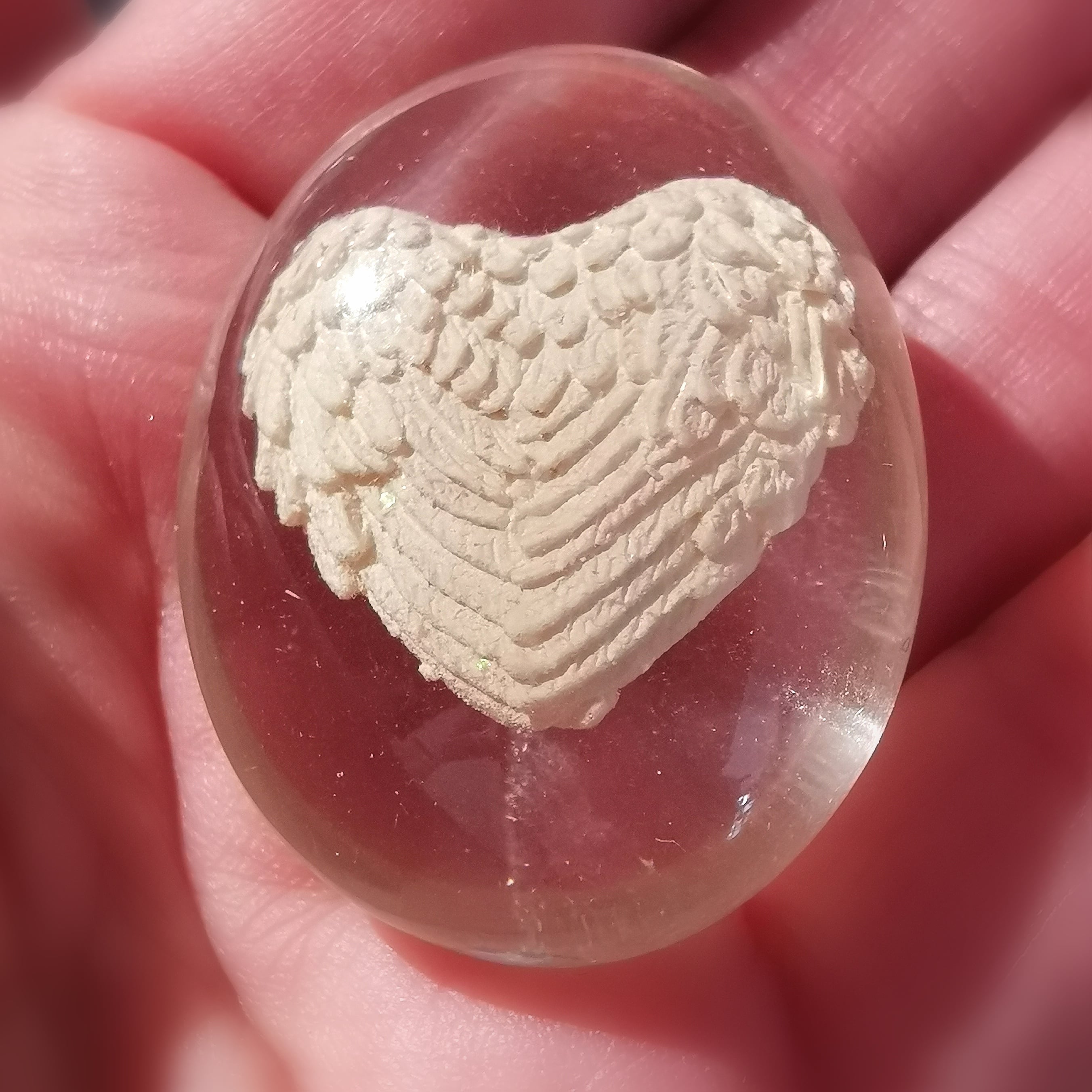 Engelsflügel Schutzengel Flügel: Handschmeichler und Engelstein, Meditationsstein, geweiht