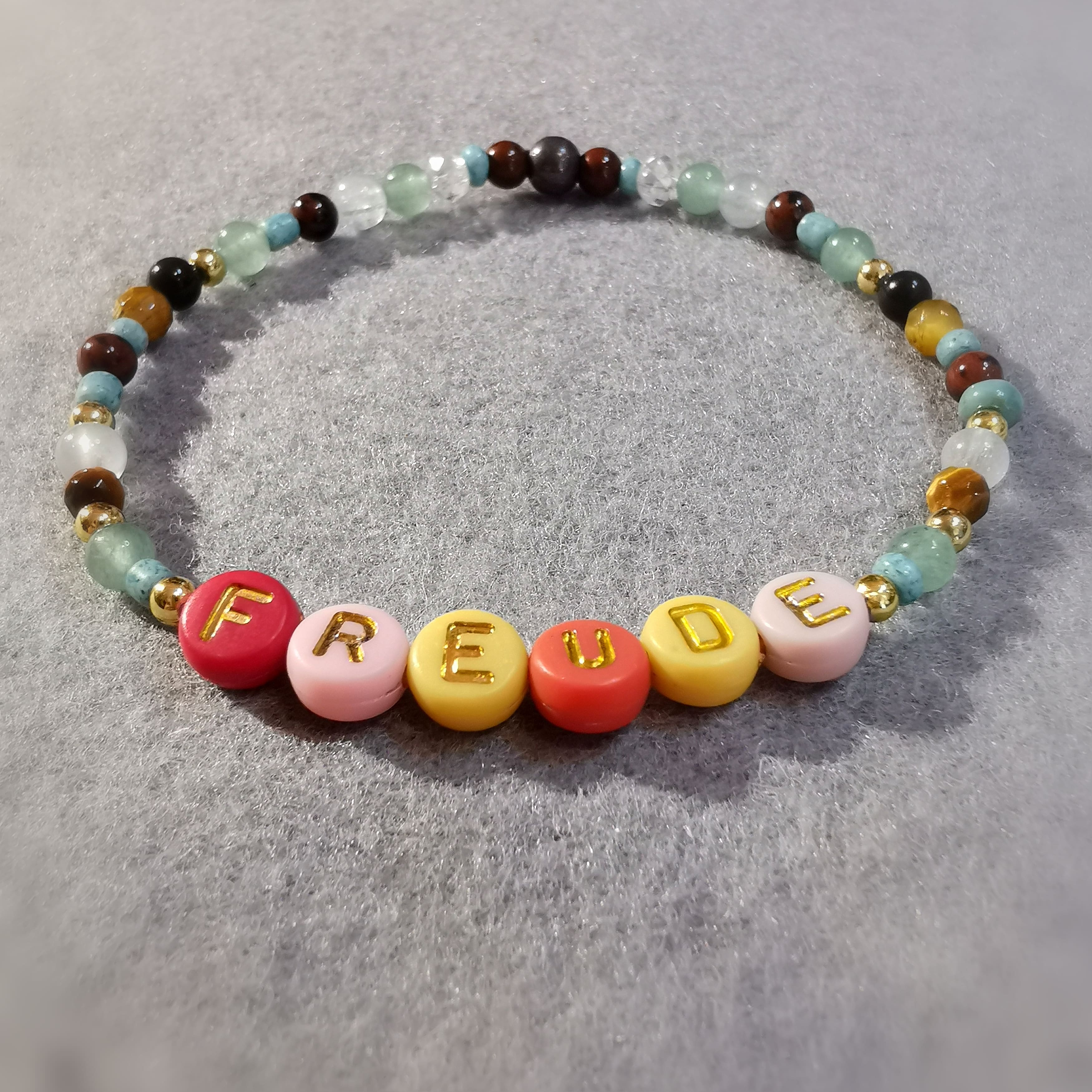 Obsidian Tigerauge Aventurin Aquamarin Edelstein Mix kleine Kostbarkeiten, "stille Worte" Heilstein Karma Armband, geweiht, Freude