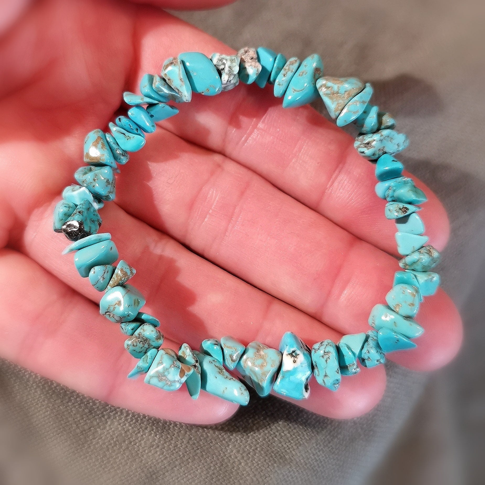 Türkis Edelstein Schmuck Armband Heilstein Hippie Boho Schmuck - Freiheit