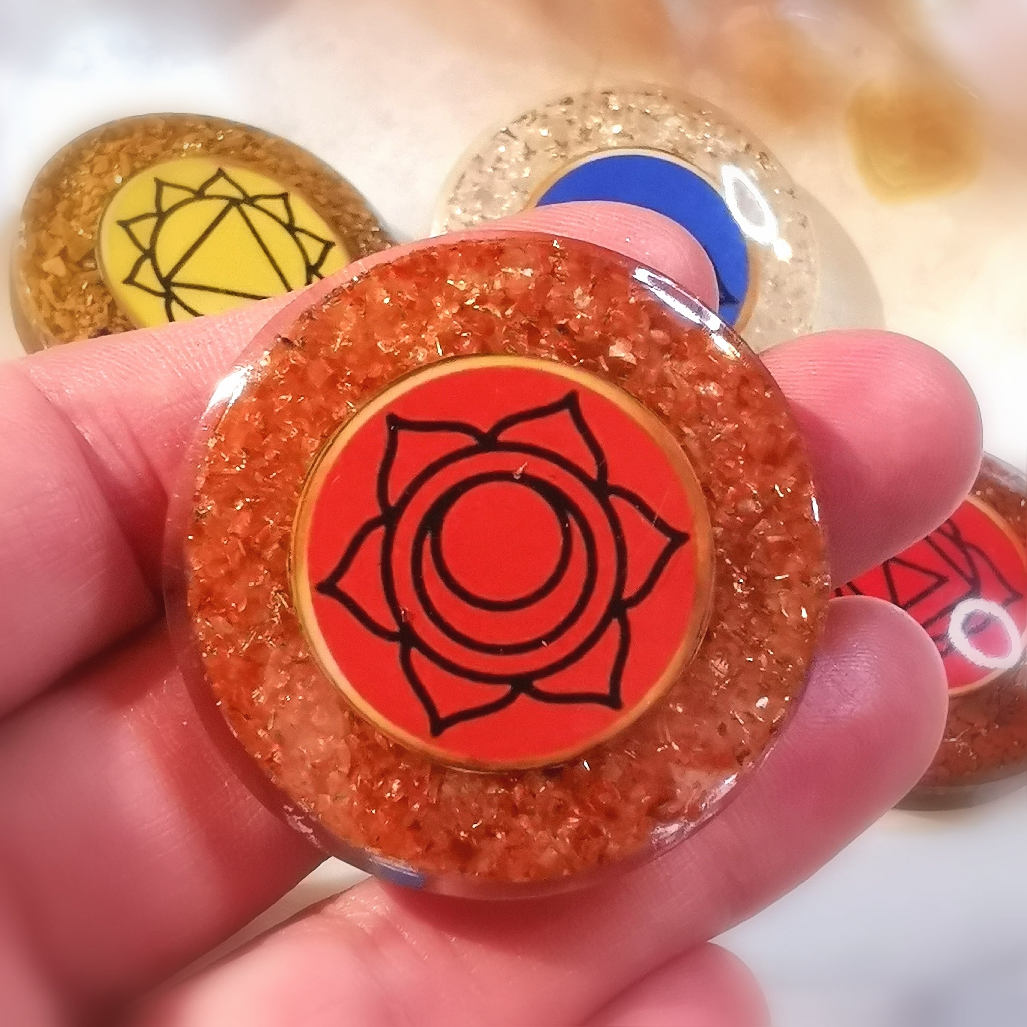 Orgonit Chakra Steine für Reiki, Meditation, Behandlungen, Wellness, Yoga, als Talismane
