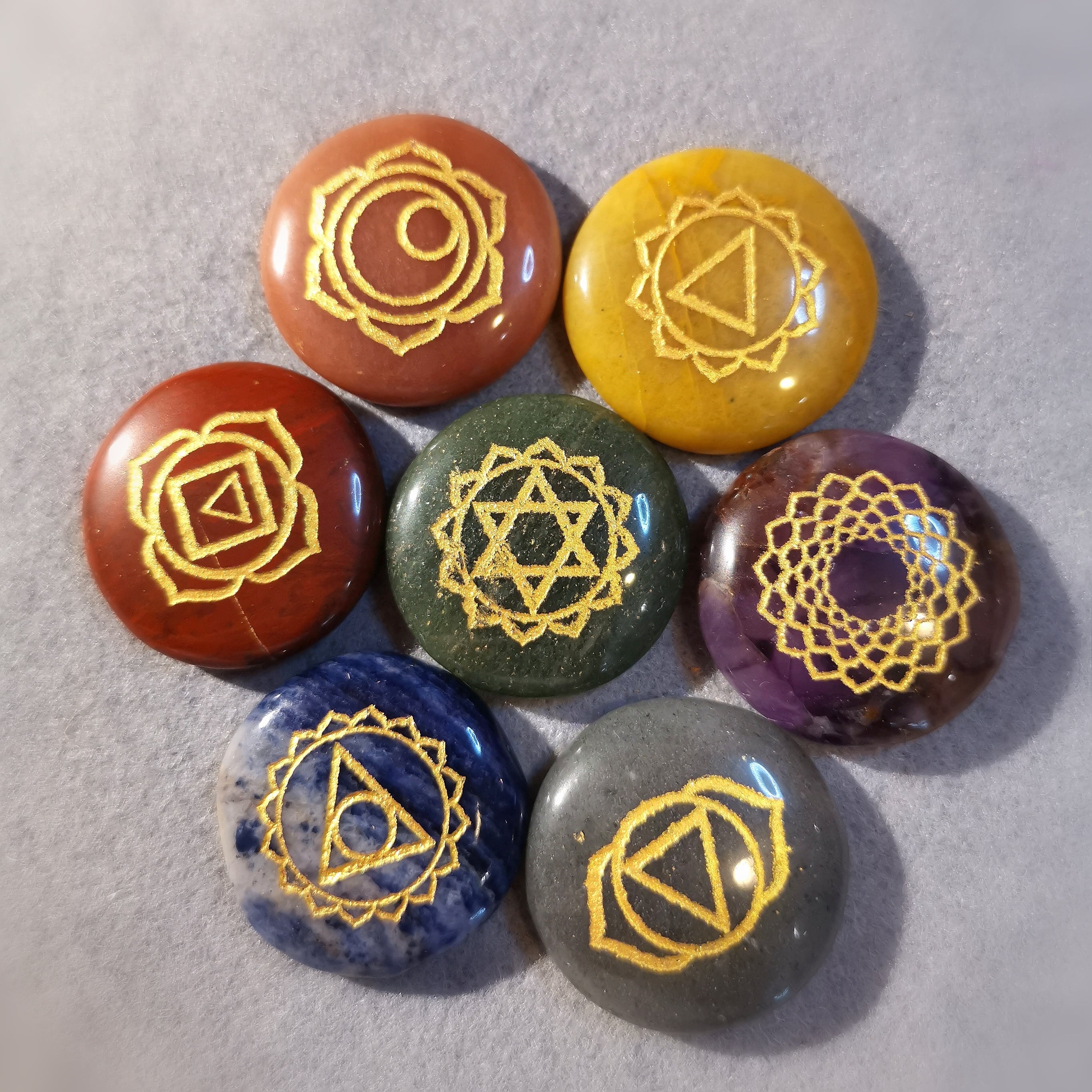 Chakra Heilstein Edelstein Set für Reiki, Meditation, Behandlungen, Wellness, Yoga, als Talismane