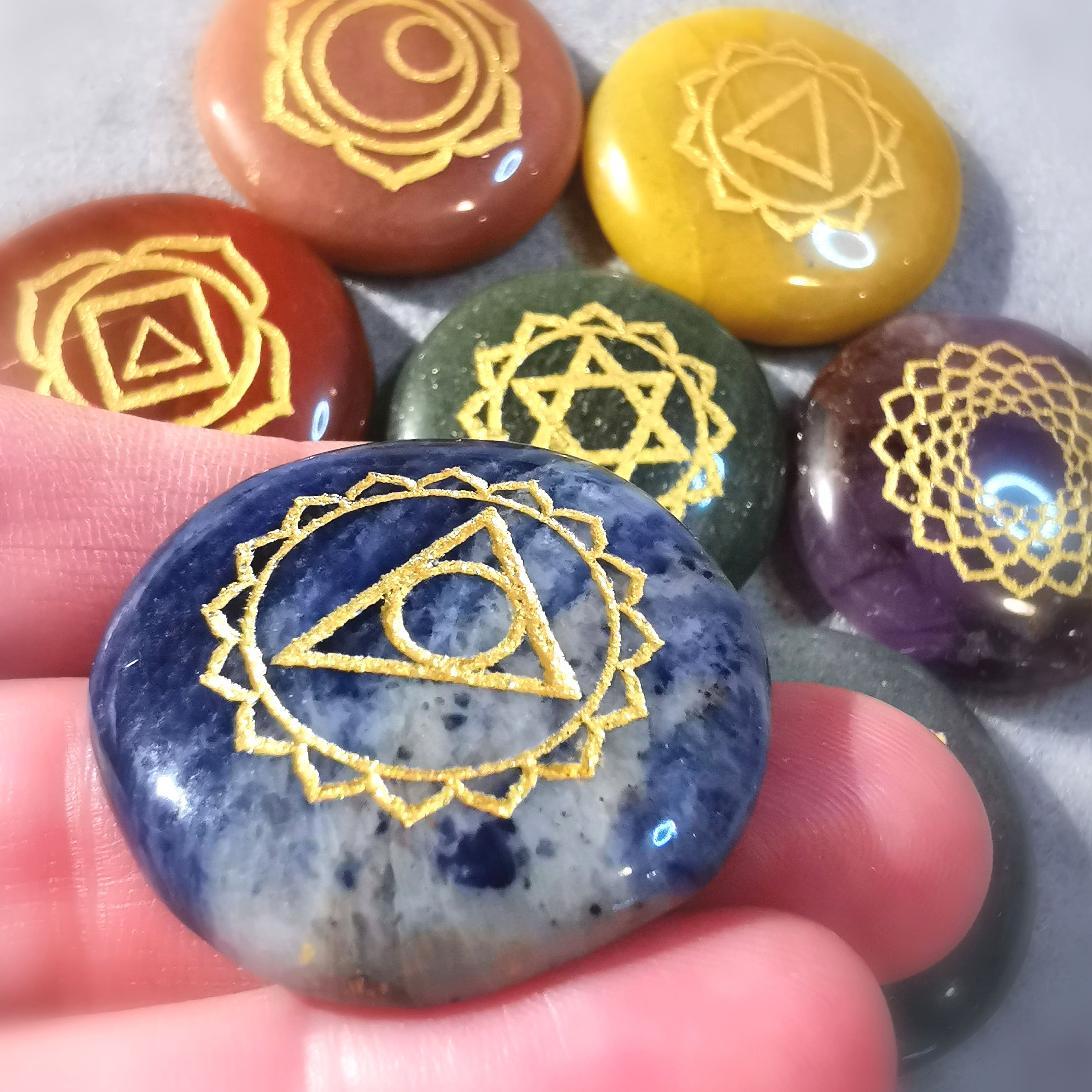 Chakra Heilstein Edelstein Set für Reiki, Meditation, Behandlungen, Wellness, Yoga, als Talismane