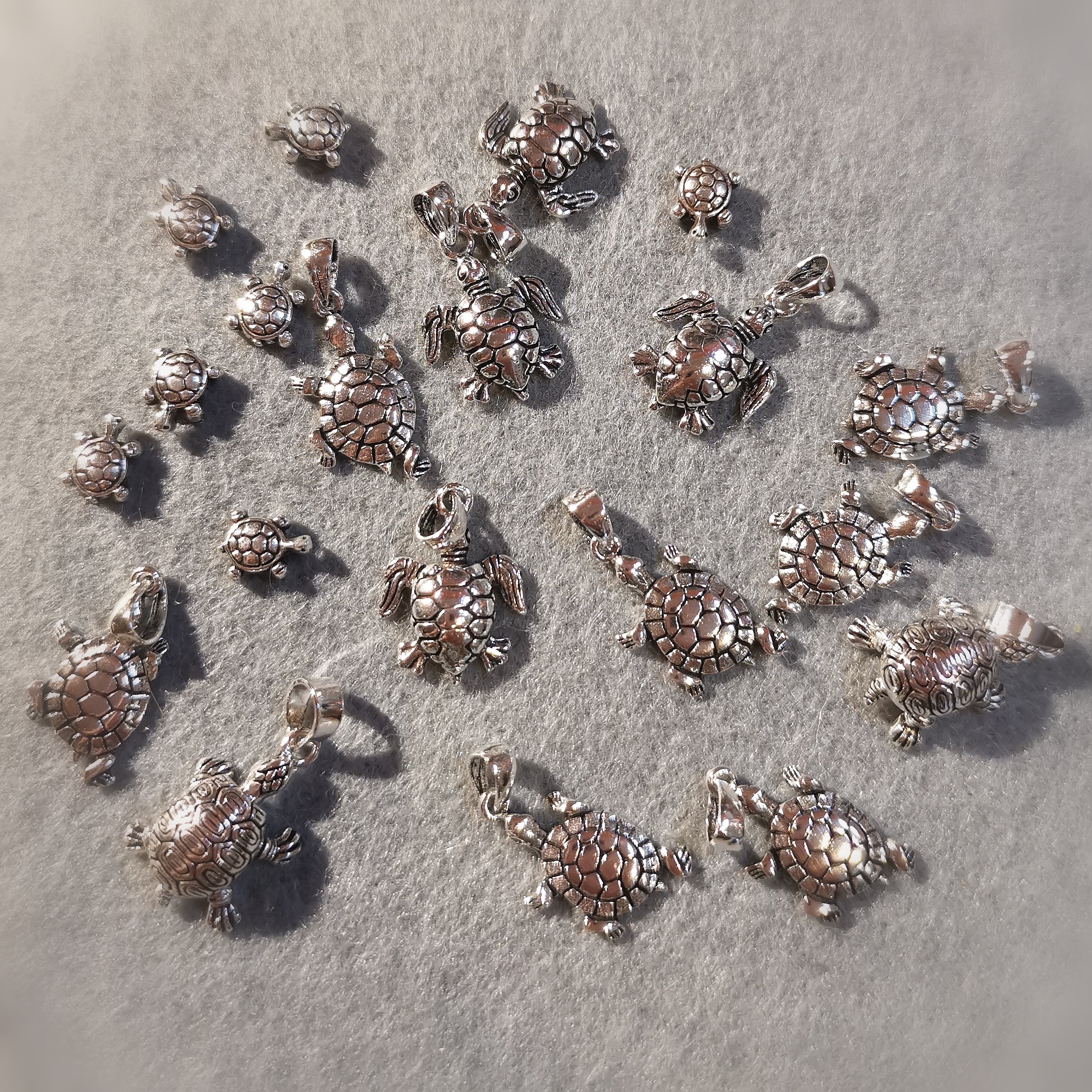 Wasserschildkröte Schildkröte Sterlingsilber Anhänger, Krafttier Karma Lieblings Schmuck Seelentier, Handarbeit, geweiht - Erdung