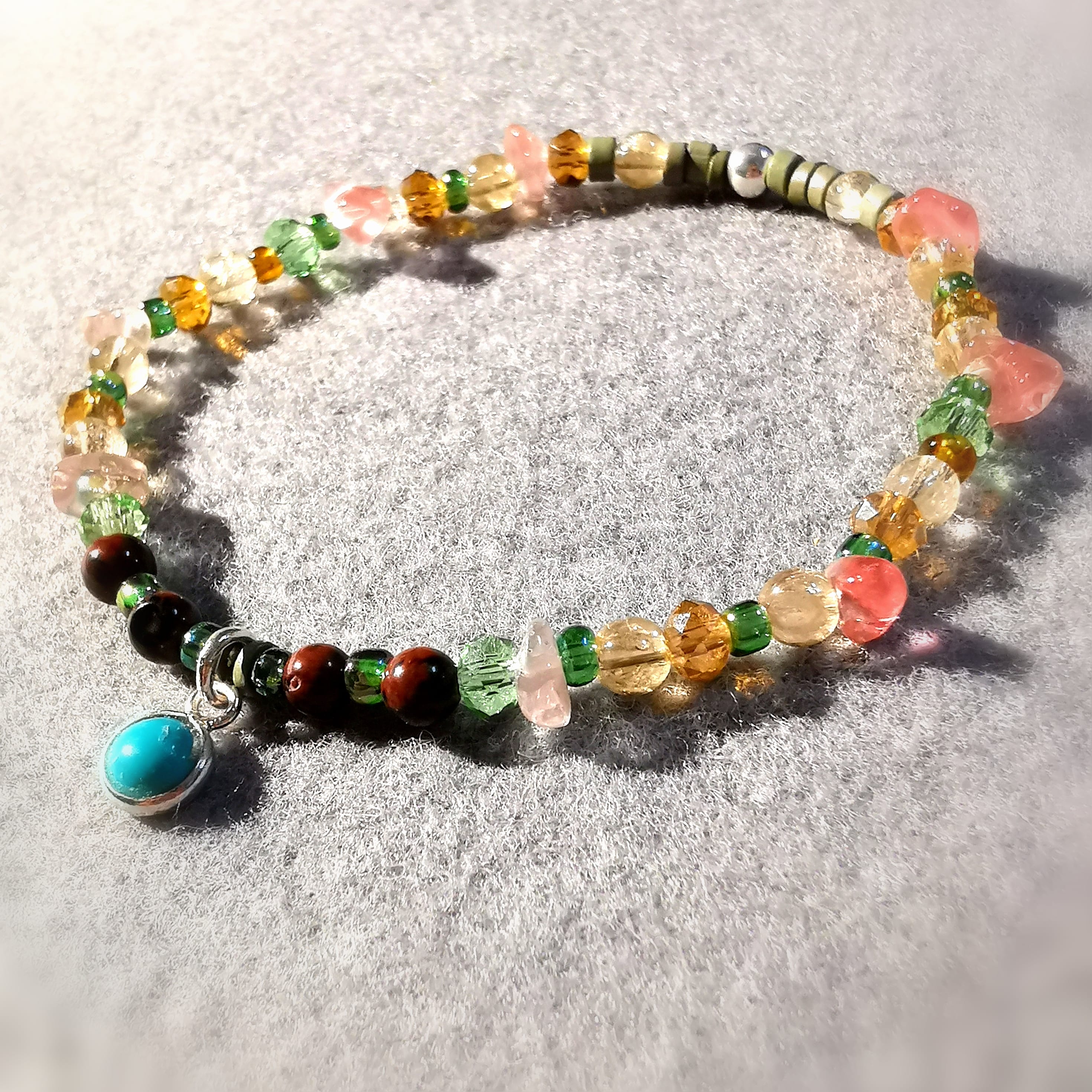 zauberschön - Edelstein Kristalle Mix Armbändchen 16 cm, 1000 Kostbarkeiten, Karma Armband geweiht mit Licht und Liebezauberschön - Edelstein Kristalle Mix Armbändchen 16 cm, 1000 Kostbarkeiten, Karma Armband geweiht mit Licht und Liebe