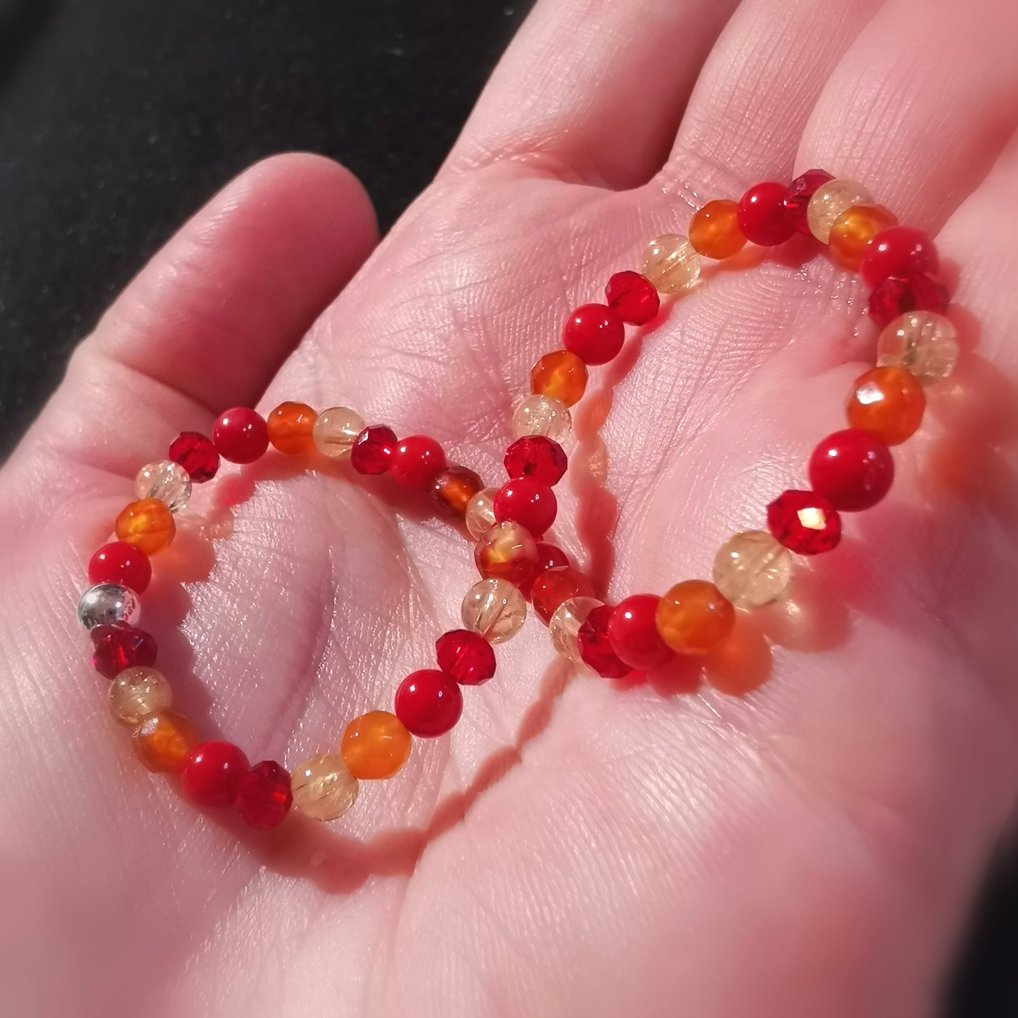Koralle Kristall Karneol Glücksachat Gold Beryll Karma Armband, love peace happiness, geweiht, Liebe und Lebenslust