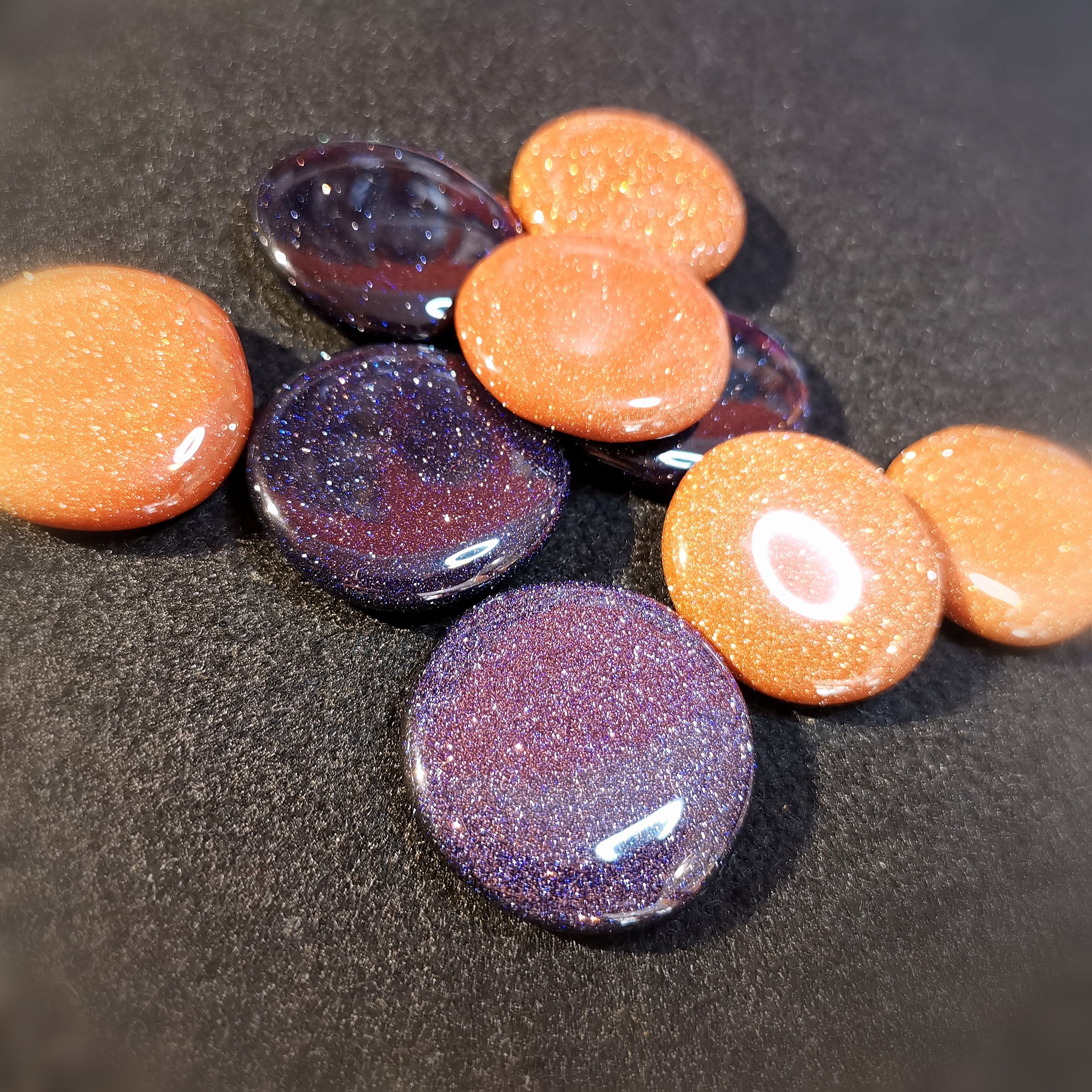 Gold Aventurin Braun, Goldfluss Handschmeichler Taschenstein, Meditation, Reiki, Behandlungen, Wellness, geweiht, Eigenliebe