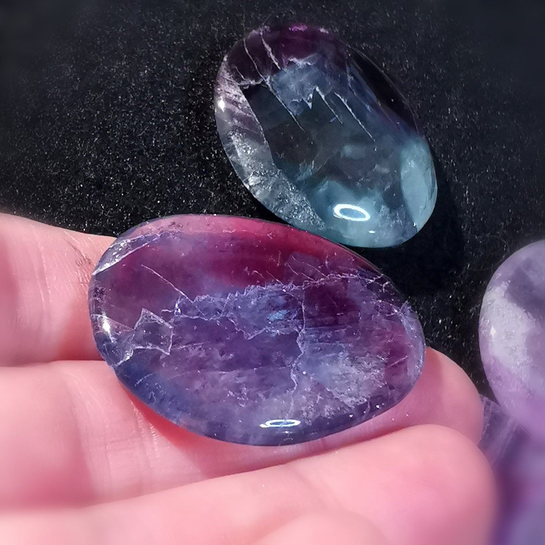 Piedra Disco Fluorita Arco Iris aduladora de manos, meditación, Reiki, tratamientos, bienestar, consagrada, maravillosa ligereza
