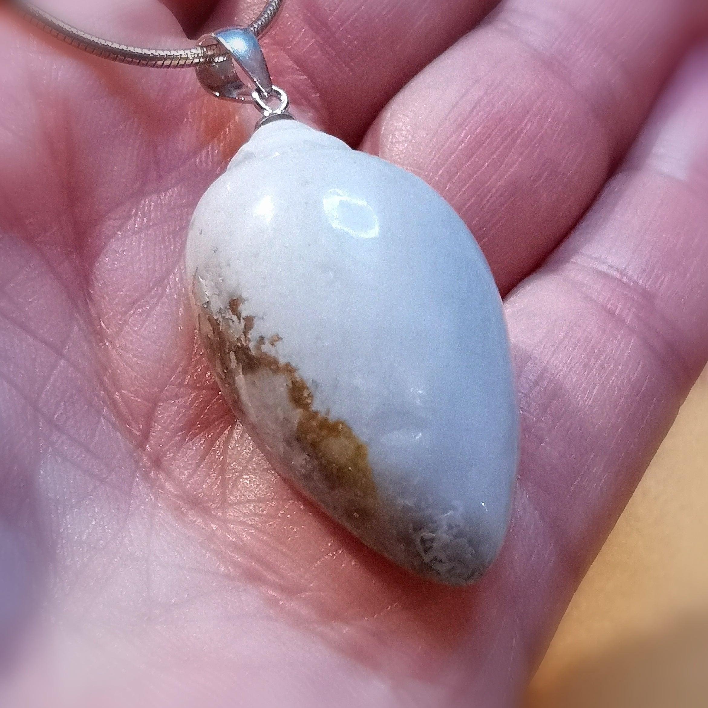 Geoden Glücksachat, Druse Edelstein Heilstein Karma Kette, Talisman geweiht - Klärung
