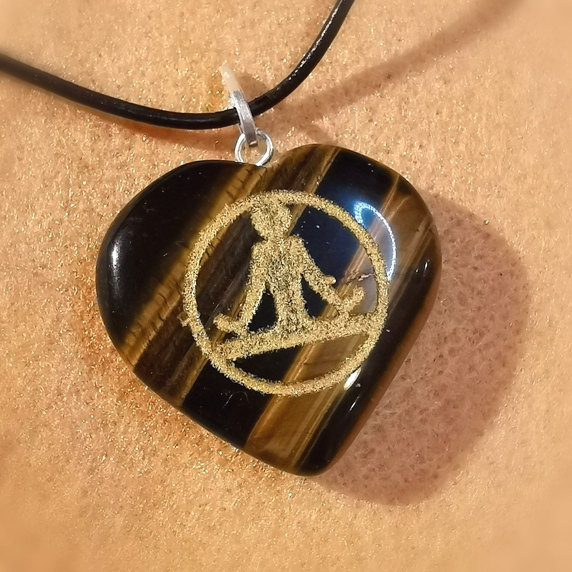 Yoga Buddha Herz Karma Schmuck, geweihte Edelstein Heilstein Kette, Kraft der Intuition
