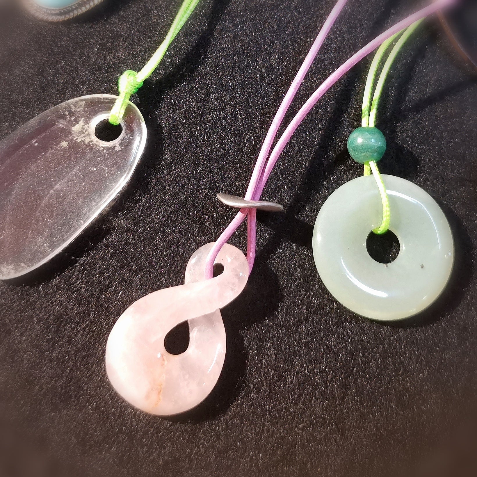 Rosenquarz Unendlich Infinity Edelstein Heilstein Herz Chakra Karma Kette - Zufriedenheit