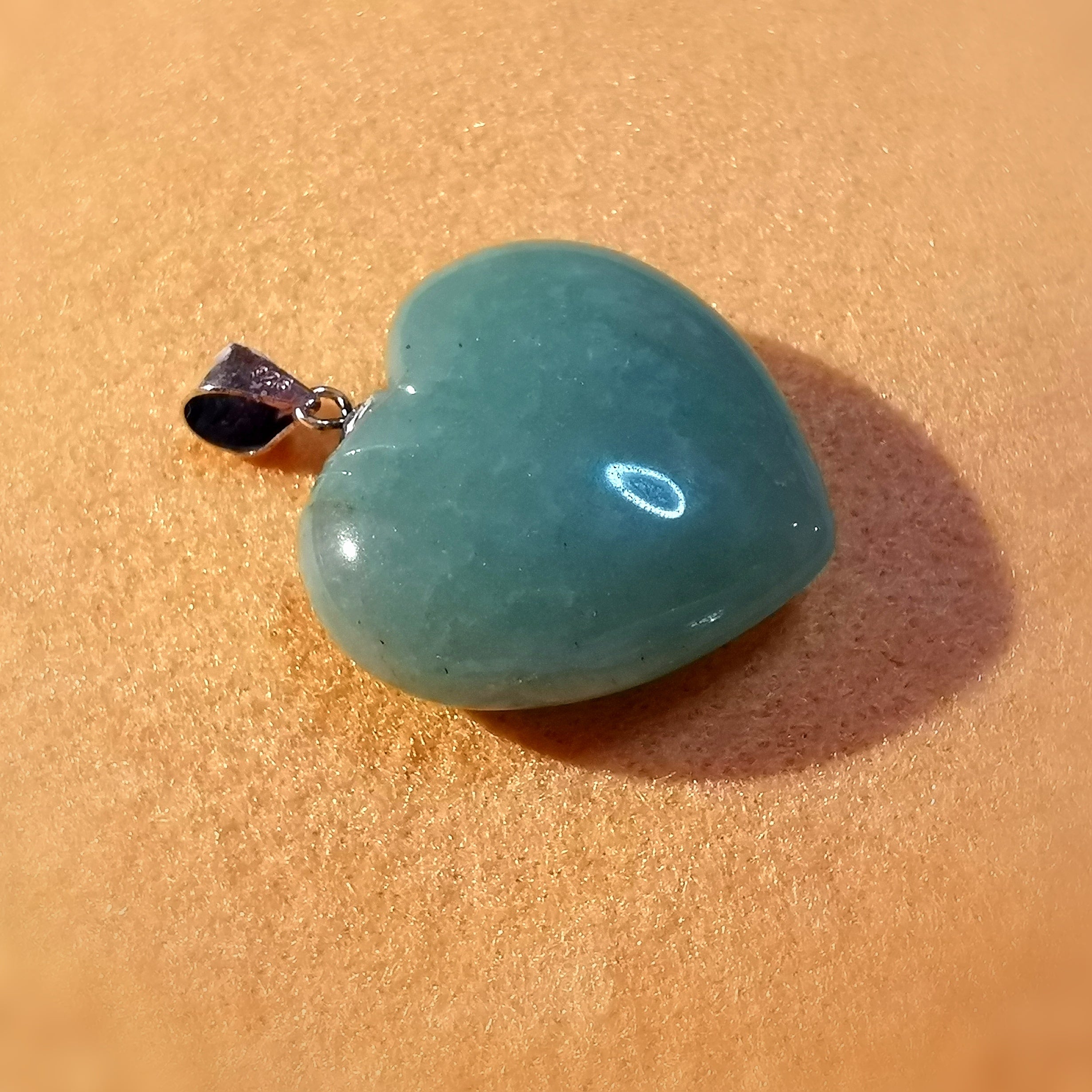 Aventurin Herz Edelstein Heilstein Karma Kette - Leichtigkeit, Mut