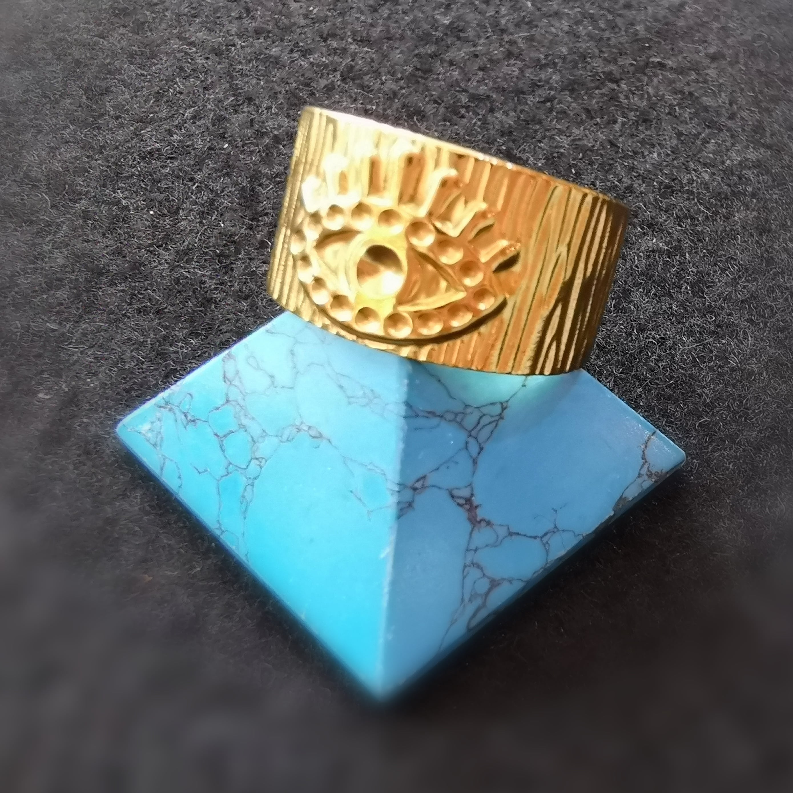 Auge von Nazar Amulett Talisman Ring, türkisches Auge Boho Gold Karma Schmuck geweiht, im Schutz