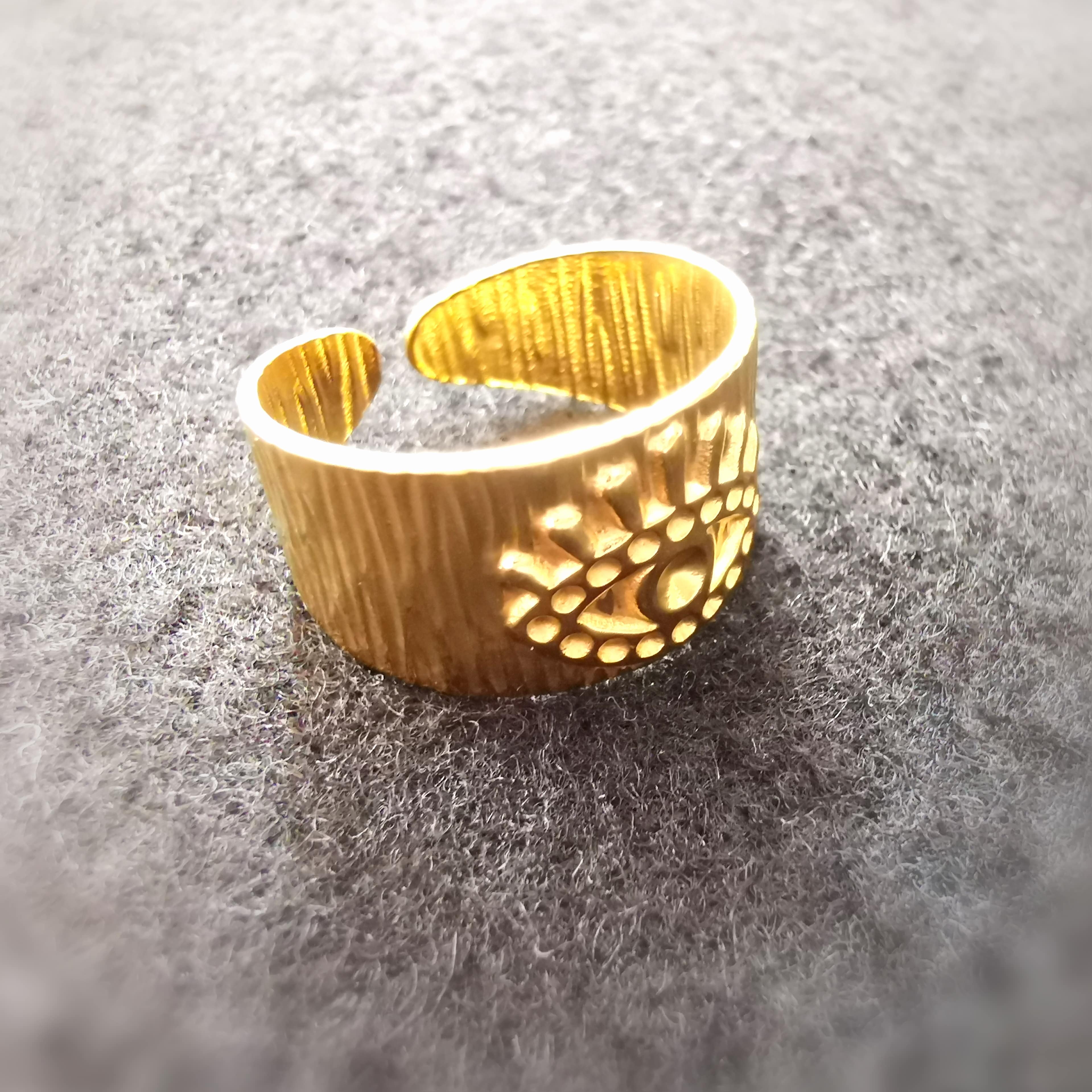 Auge von Nazar Amulett Talisman Ring, türkisches Auge Boho Gold Karma Schmuck geweiht, im Schutz