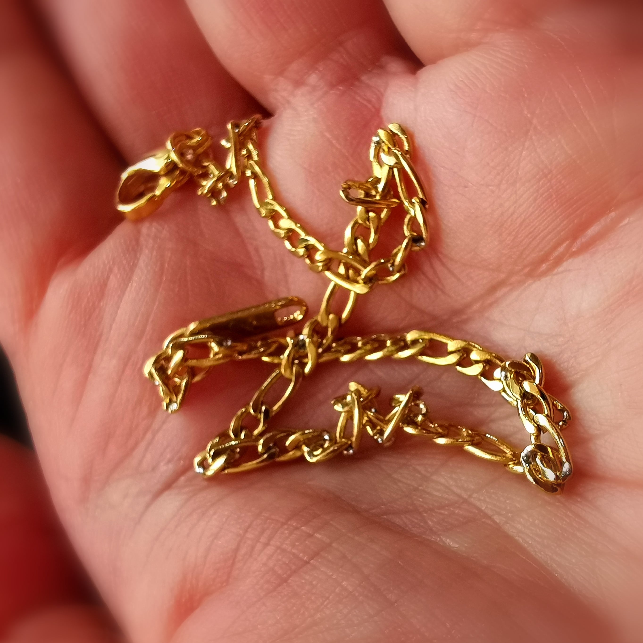 Gold Armband Fusskettchen Klassiker, Boho Gold Karma Schmuck