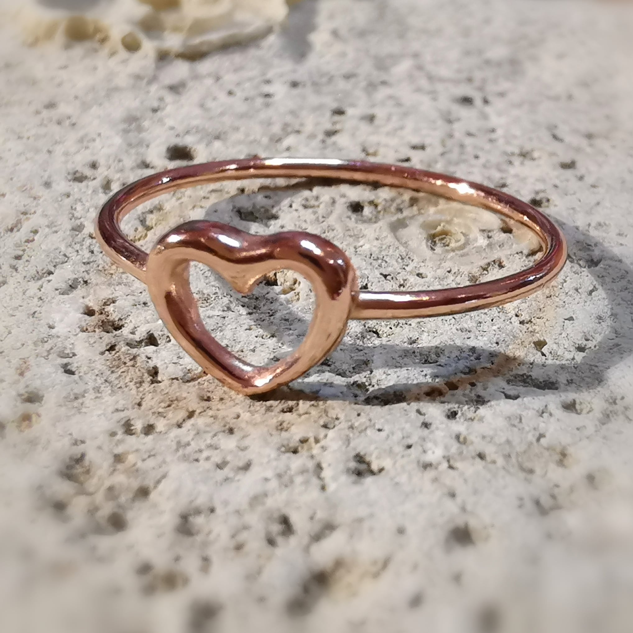 Herz Rose Gold Ring, Größe 52, Karma - geweiht