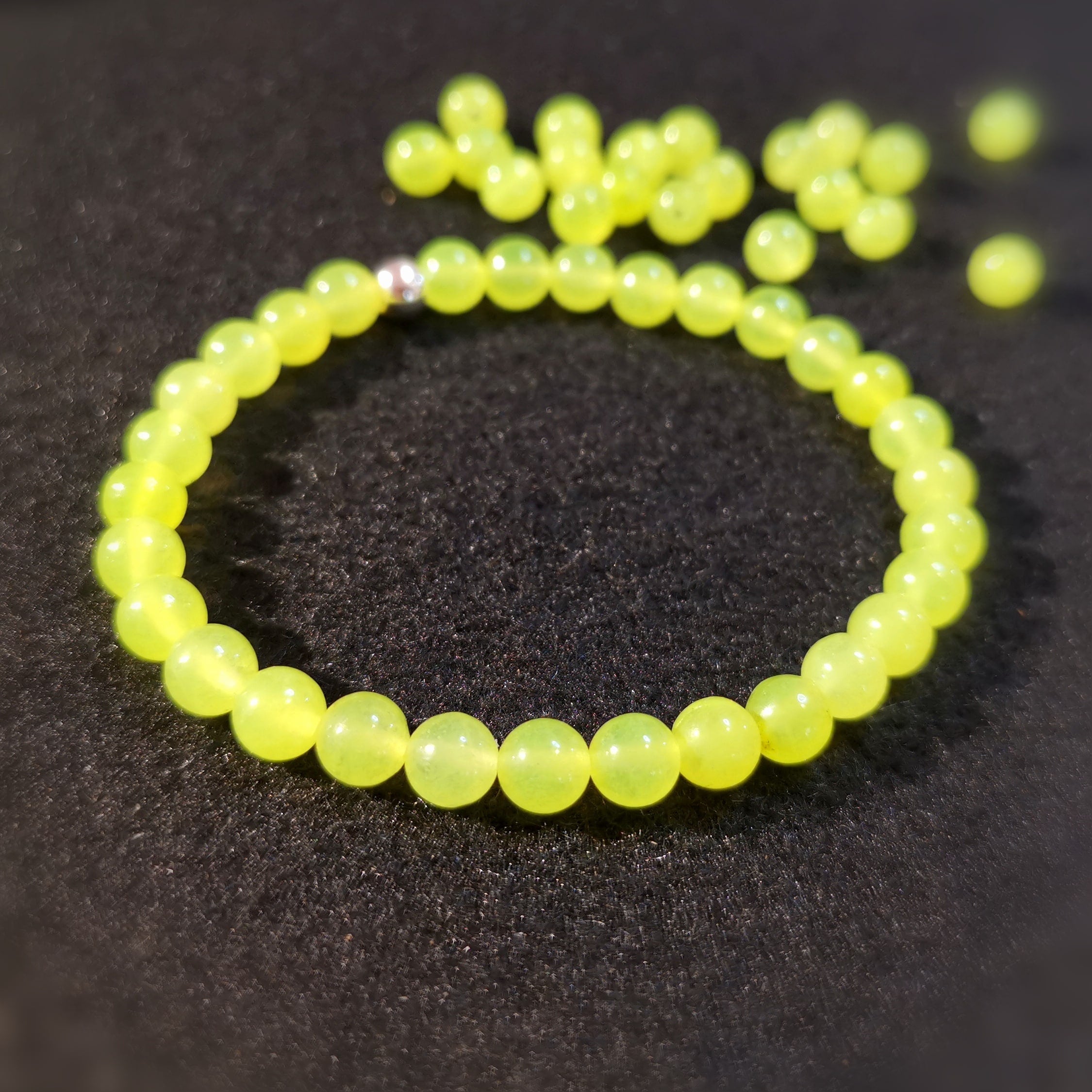 gelbe Limonen Jade Karma Edelstein Chakra Armband, A Qualität, geweiht, Gesundheit Freude Lebenskraft