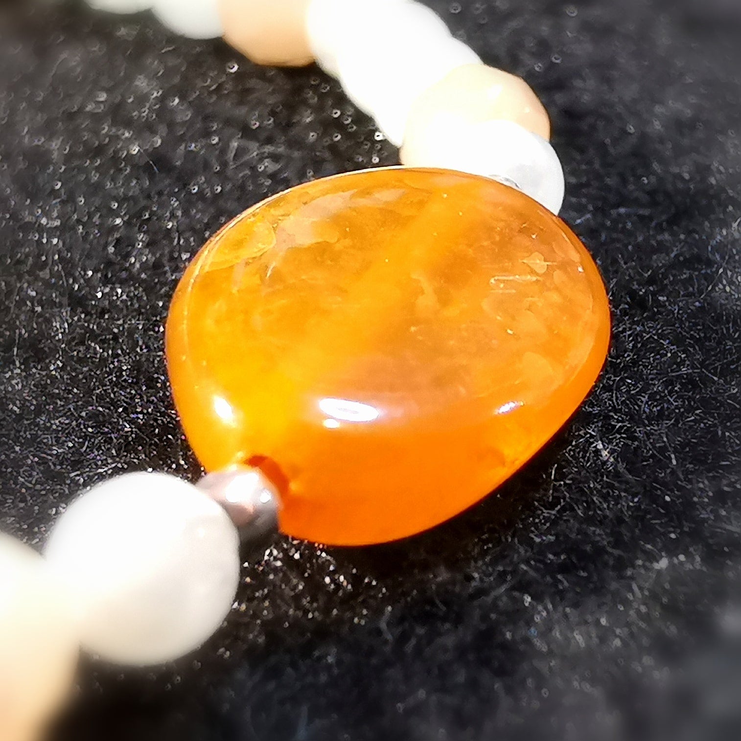 Jade Sonnenstein Aquamarin Bernstein Heilstein Karma Armband, geweiht - Sonnenlicht und Leichtigkeit