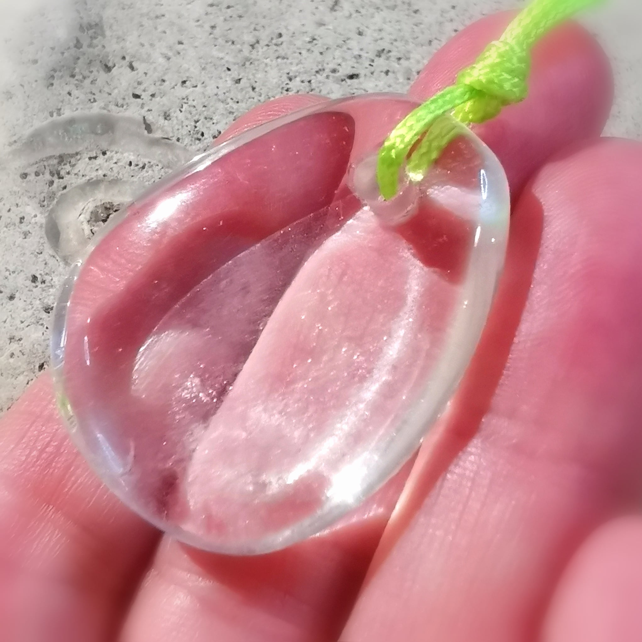 Bergkristall Platte Chakra Heilstein Edelstein Karma Kette, geweiht - Klarheit