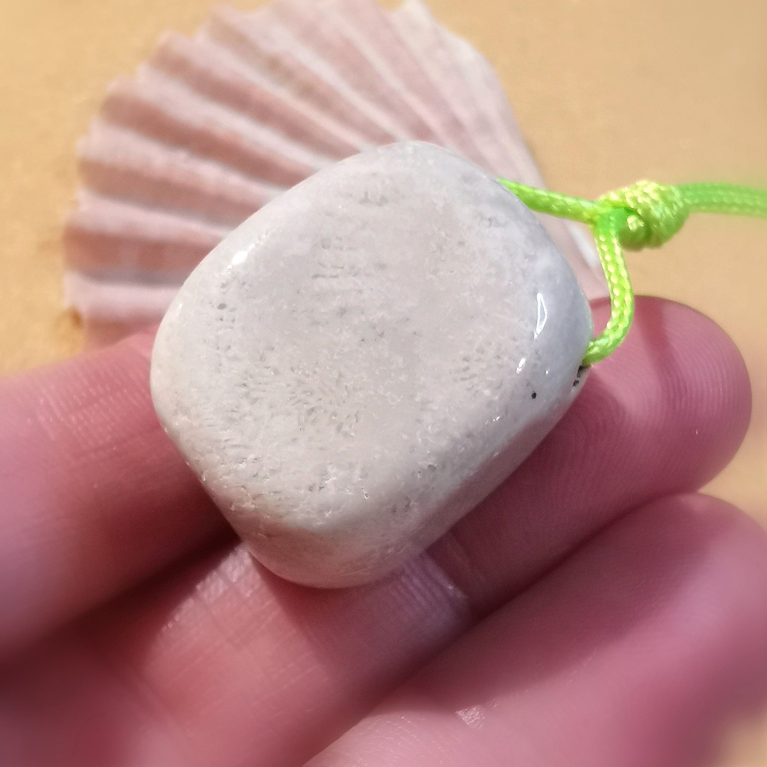 versteinerte Koralle Heilstein Edelstein Karma Kette, geweiht - Lichtbringer