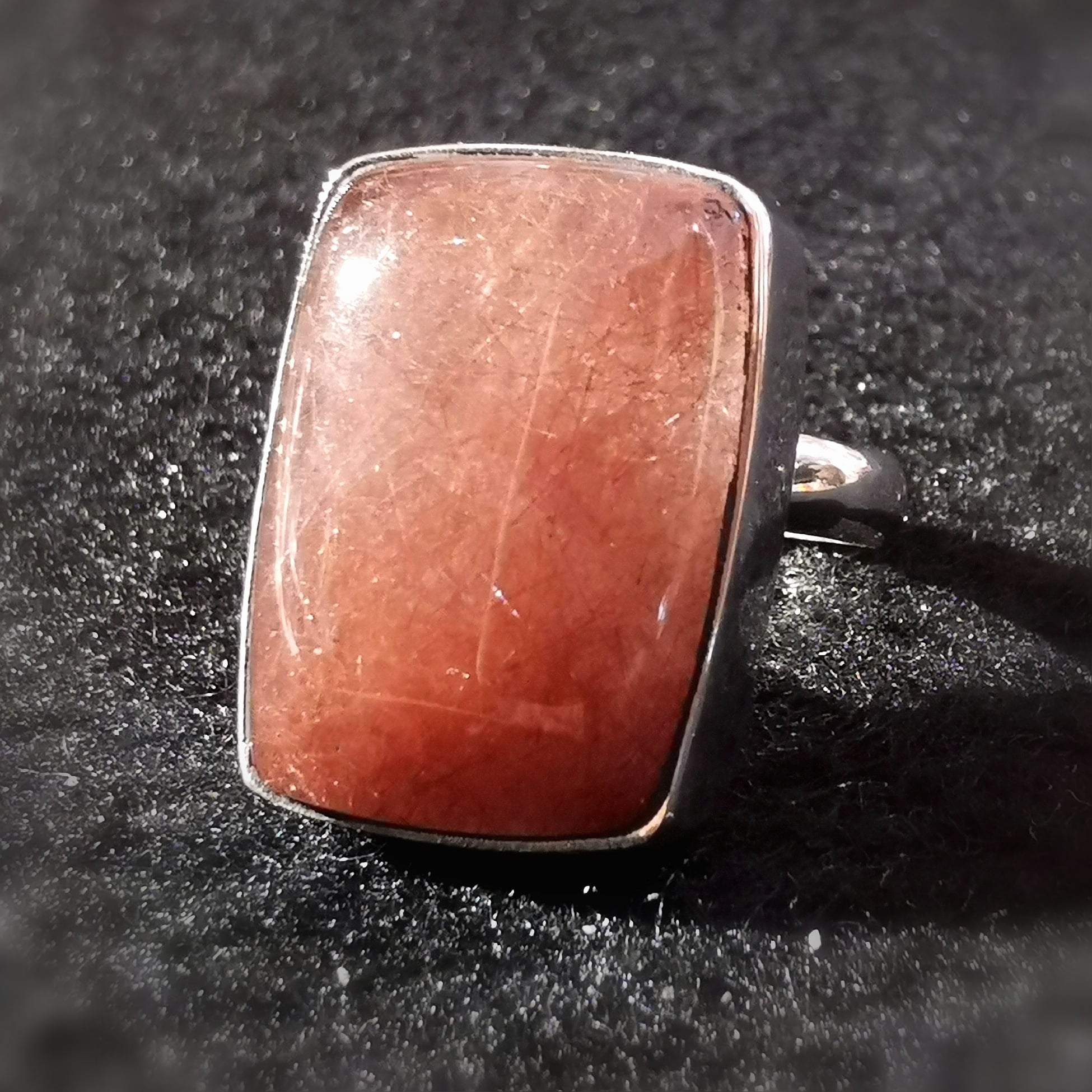 Karneol orange, Edelstein Sterlingsilber Glücksachat Chakra Karma Ring Sterlingsilber, Größe verstellbar 54 - 57 - Freude und Kreativität