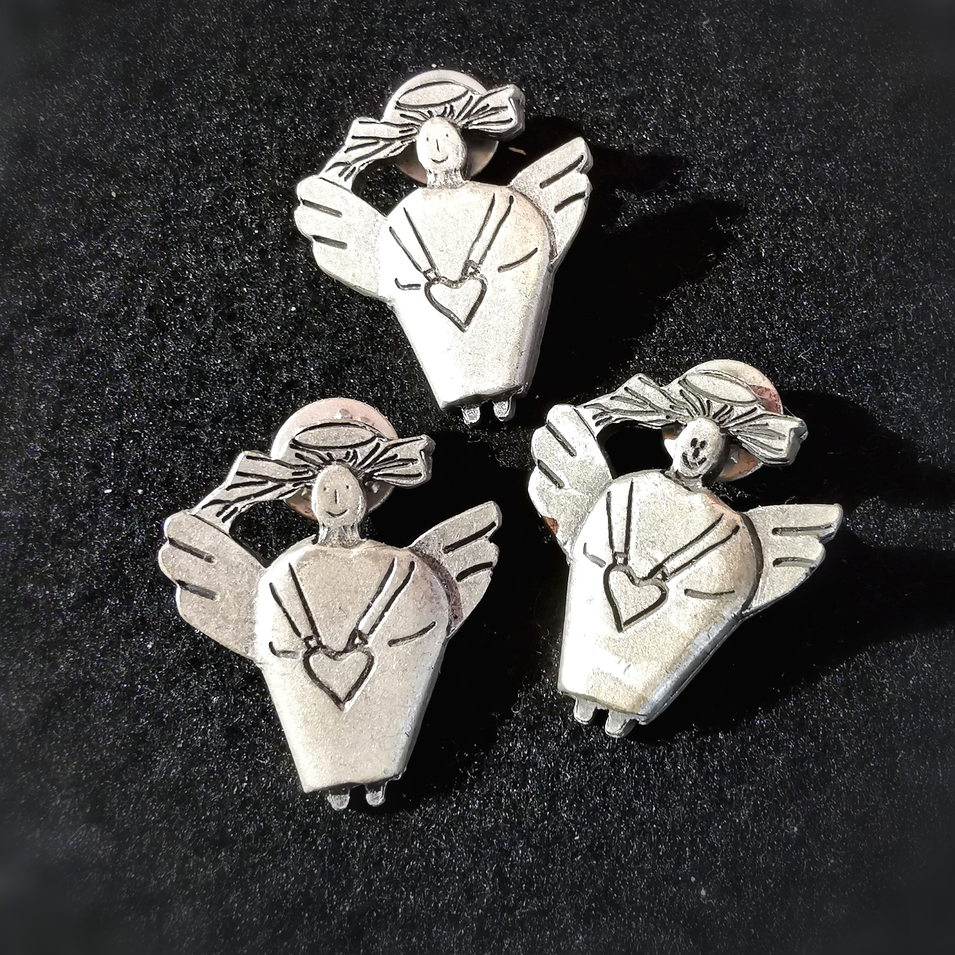 Schutzengelchen Zinn Pin "mein Engel" Engel Pin Ansteck Schmuckstück, Karma Anstecker / Anstecknadel, geweiht - Liebe Schutz Kraft