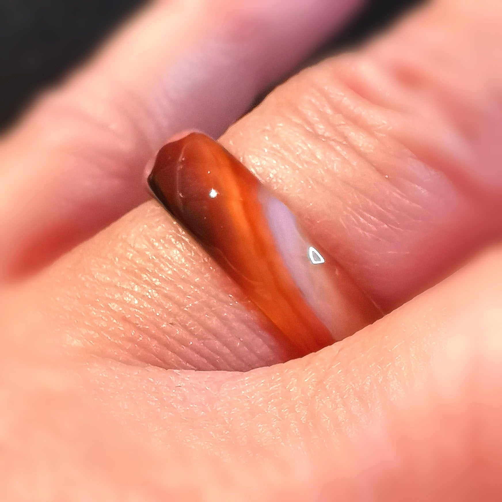 Glück und Freude: Achat Carneol Edelstein Heilstein Karma Ring facettiert - Lebensfreude und Kreativität