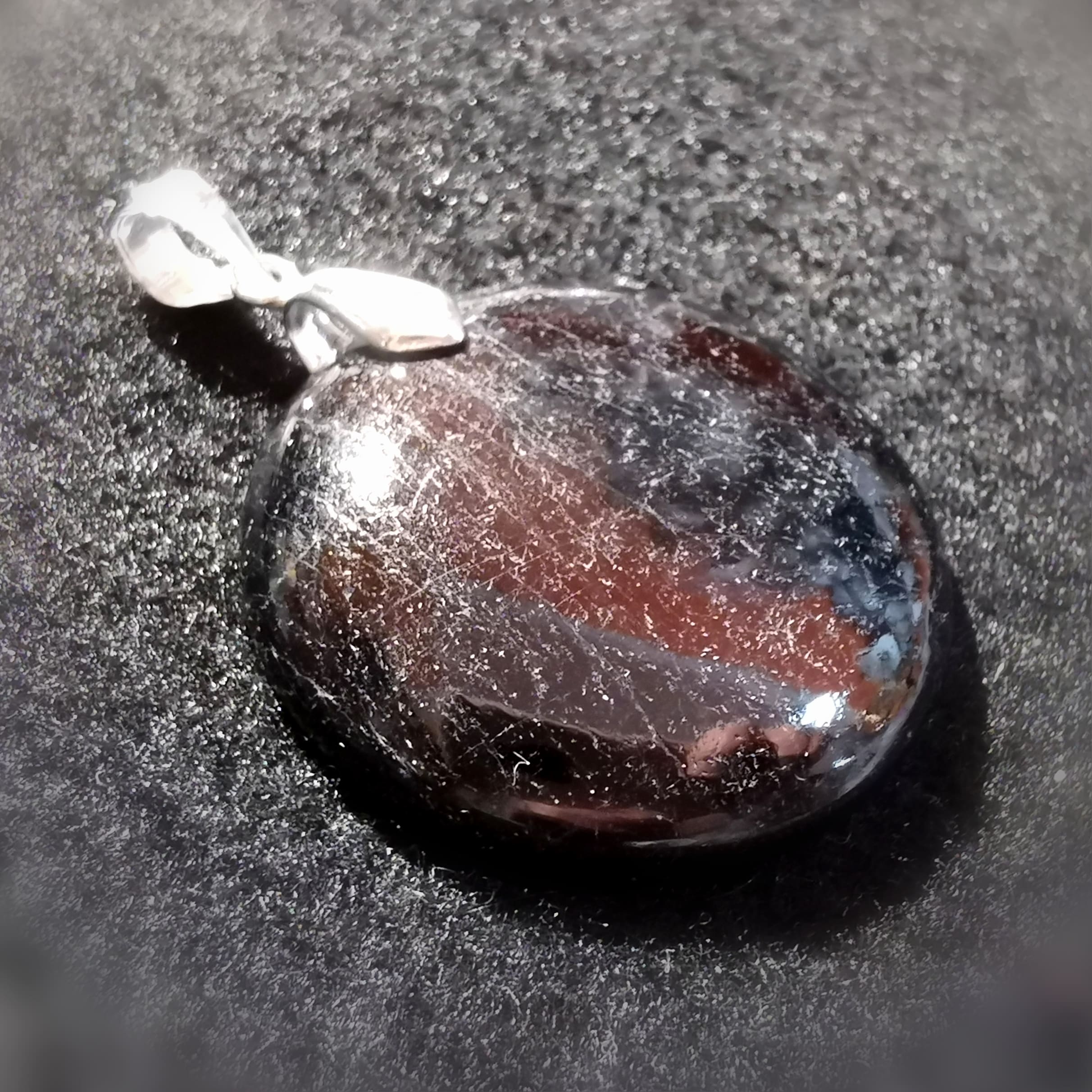 Turmalin Edelstein Heilstein, groĂes Amulett, Sterlingsilber Karma Chakra AnhĂ€nger AA QualitĂ€t, Aura Schutz und Kraft