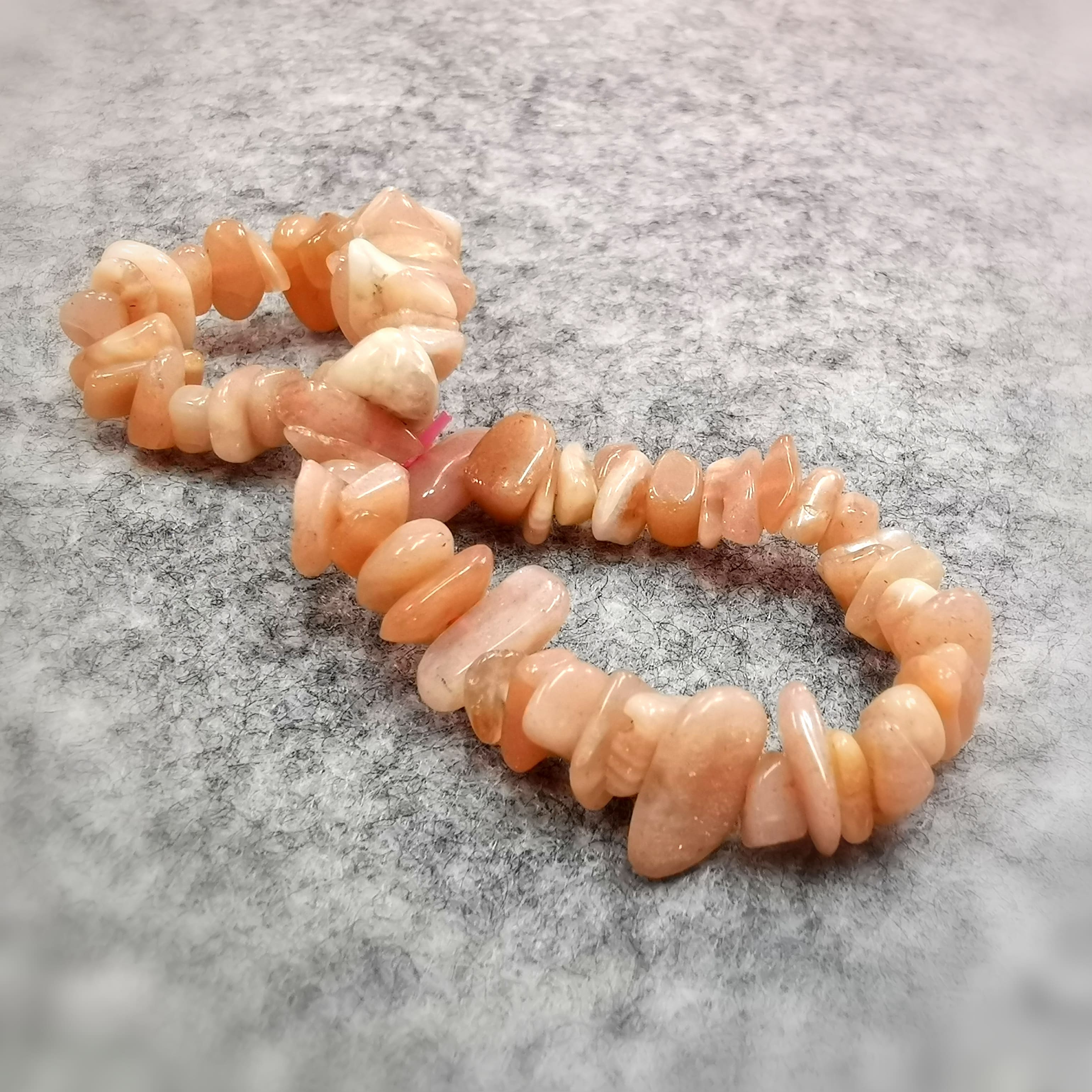 Mondstein Aprikot Heilstein Edelstein Armband, geweiht - neue Lebensenergie