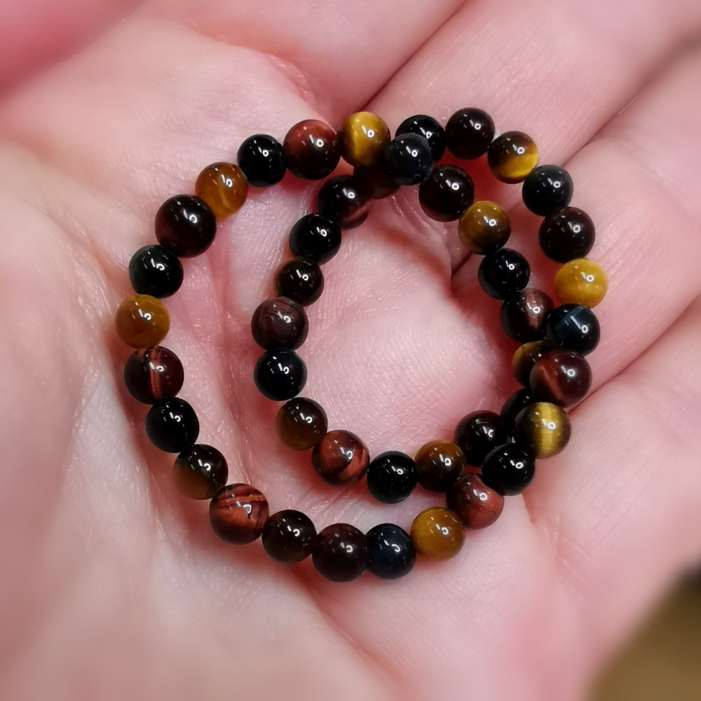 Tiger's Eye & Hawk's Eye Bracelet 4 mm – Intuition, Strength & Inner Alignment