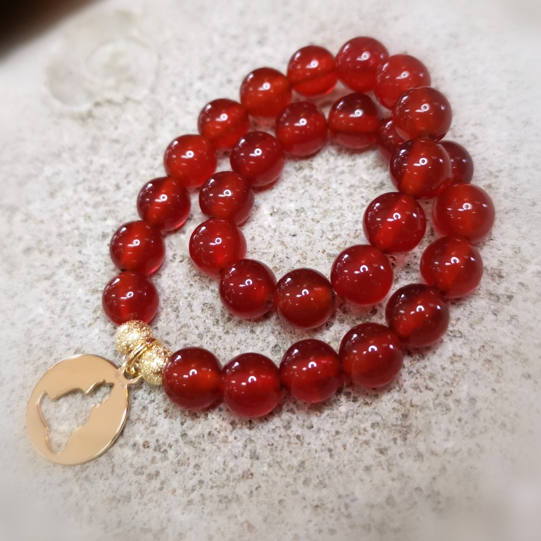 Carneol Glücksachat Heilstein Buddha Karma Talisman Armband, Chakra Edelstein Lebensfreude