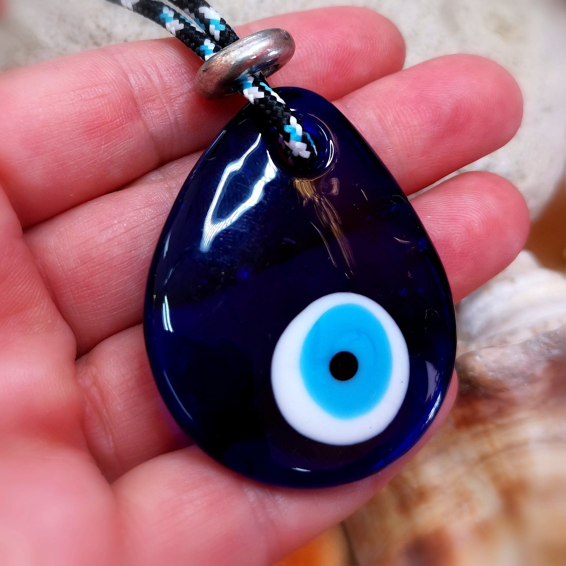 Auge von Nazar XL Bijou Schmuck Kette, Karma Schmuck, Schutzamulett