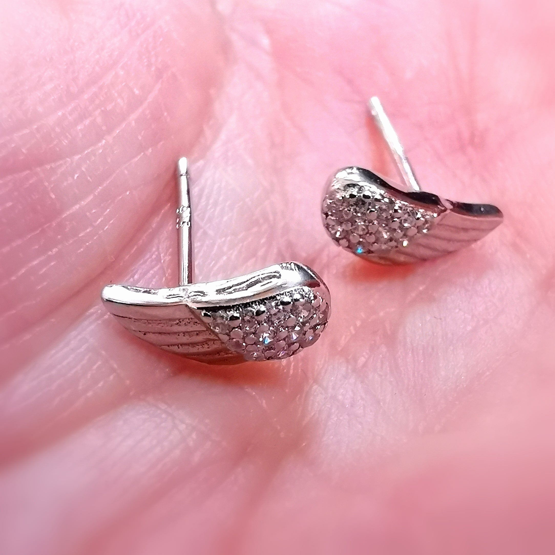 Engelsflügel Engel Feder Flügel Ohrstecker Ohrringe Sterlingsilber - Hoffnung