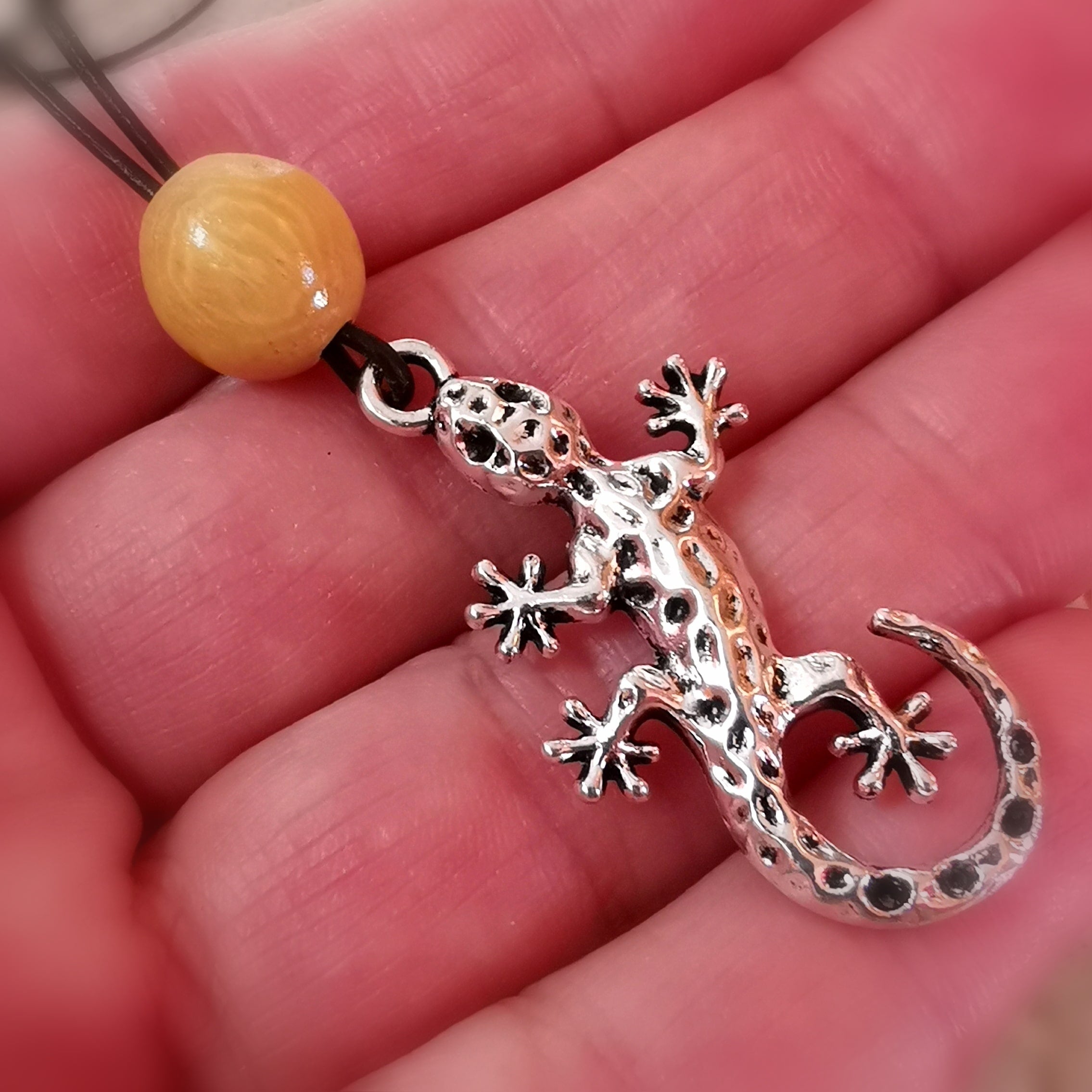 Gecko Mallorca Boho Karma Kette - Mut und Lebensfreude