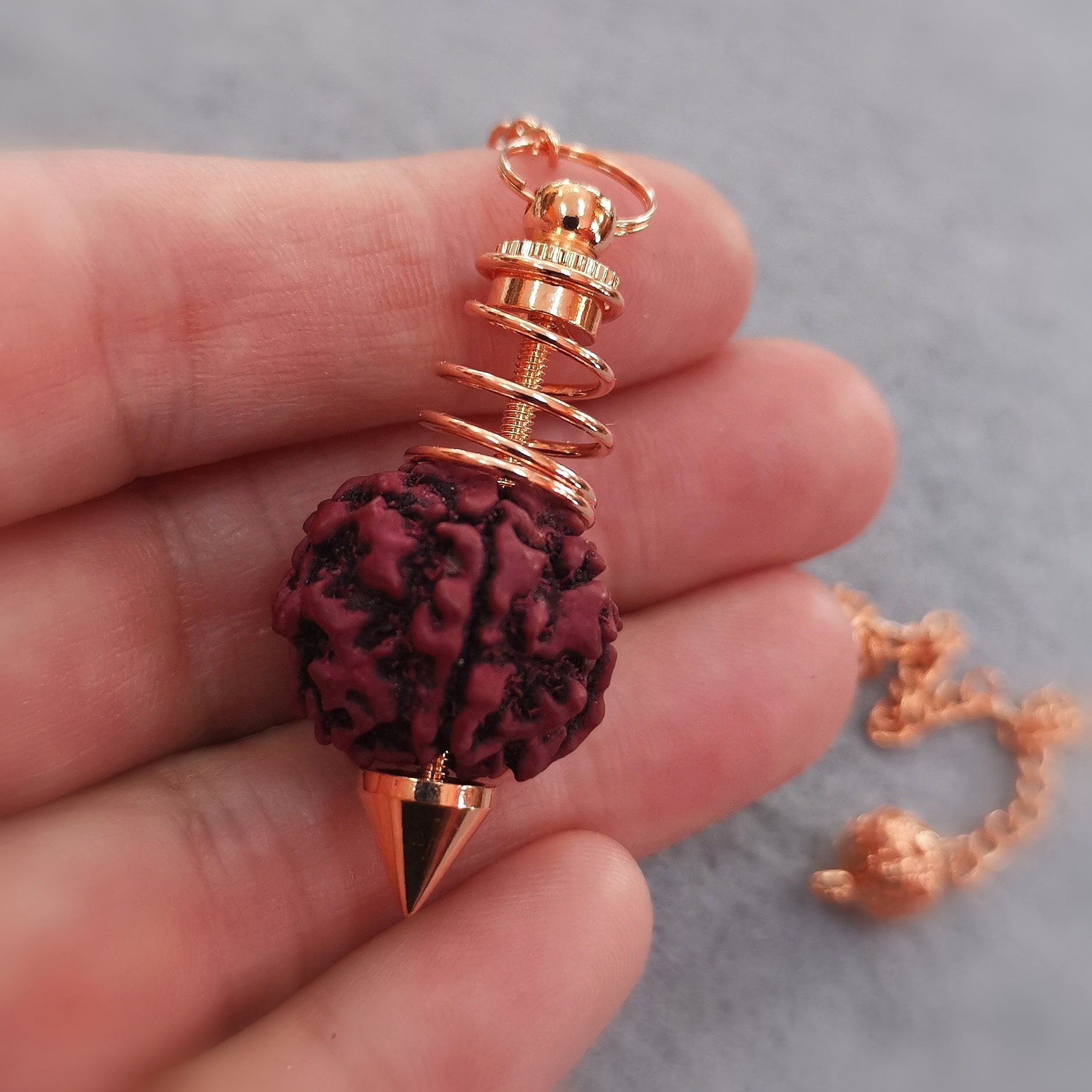 Rudraksha Pendel Metall Rose Gold