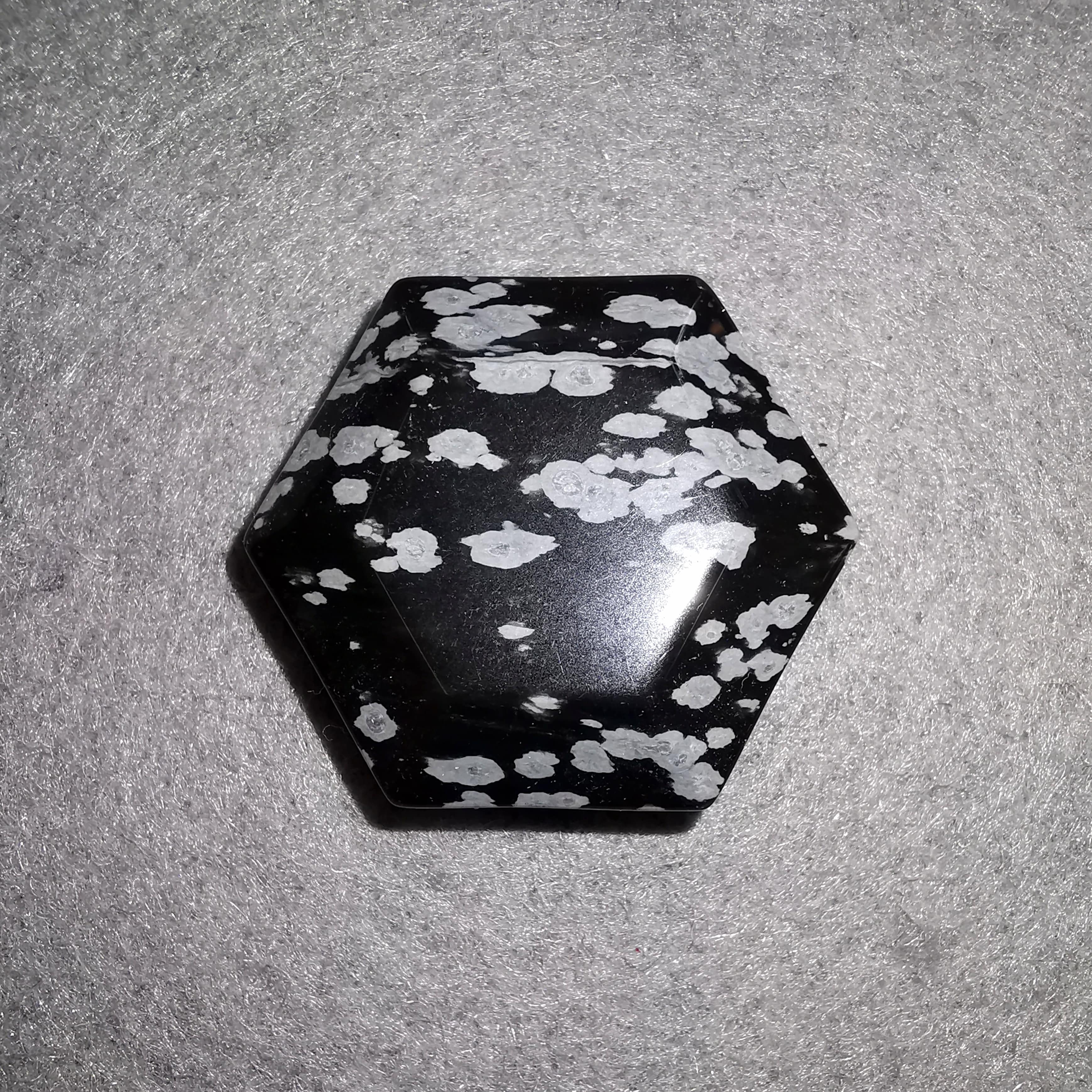 Feenstein Schneeflocken Obsidian , Chakra Heilstein, Meditation und Aura Stärkung, geweiht