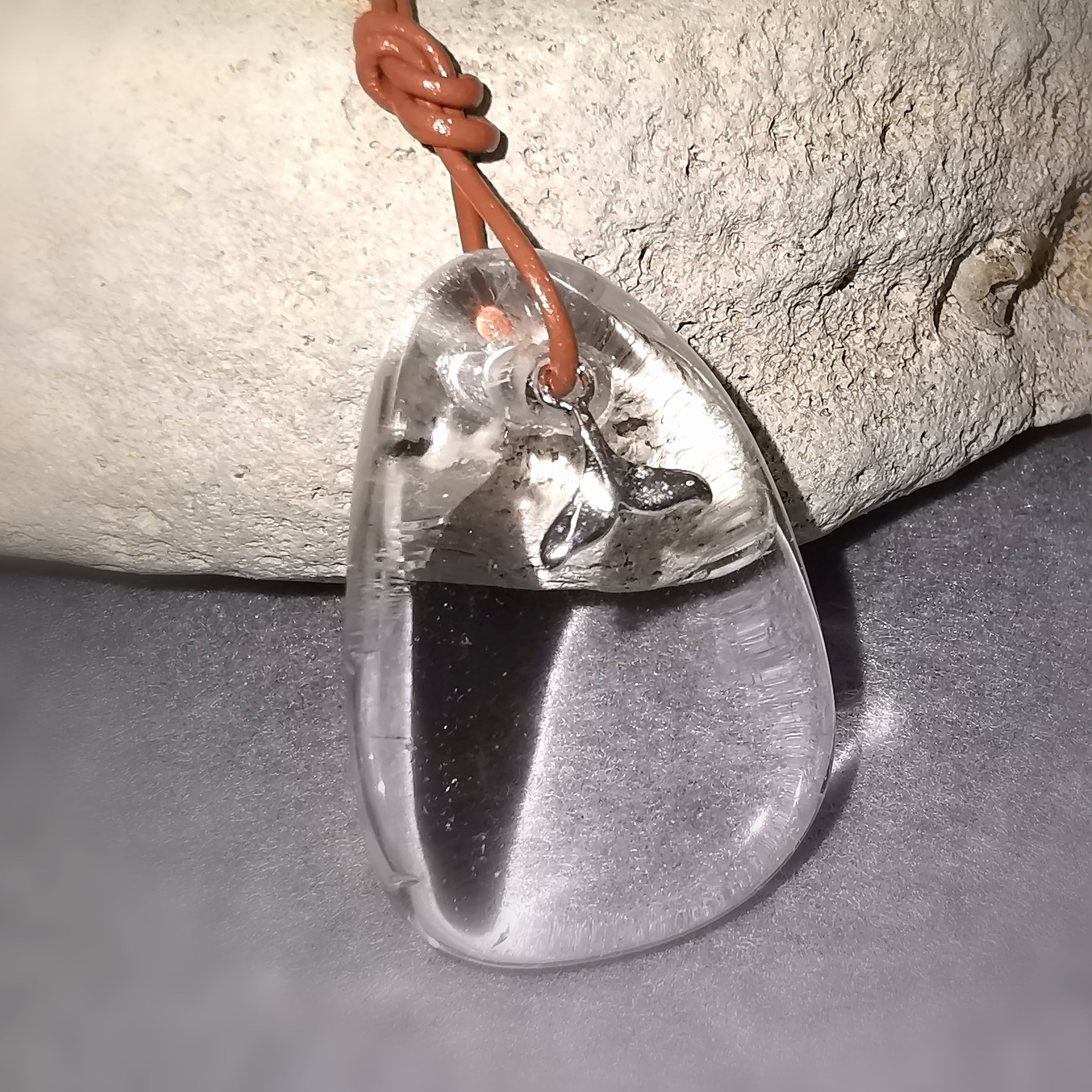 Seelentier Wal: Walflosse Bergkristall Edelstein Amulett Karma Kette #inneresWissen